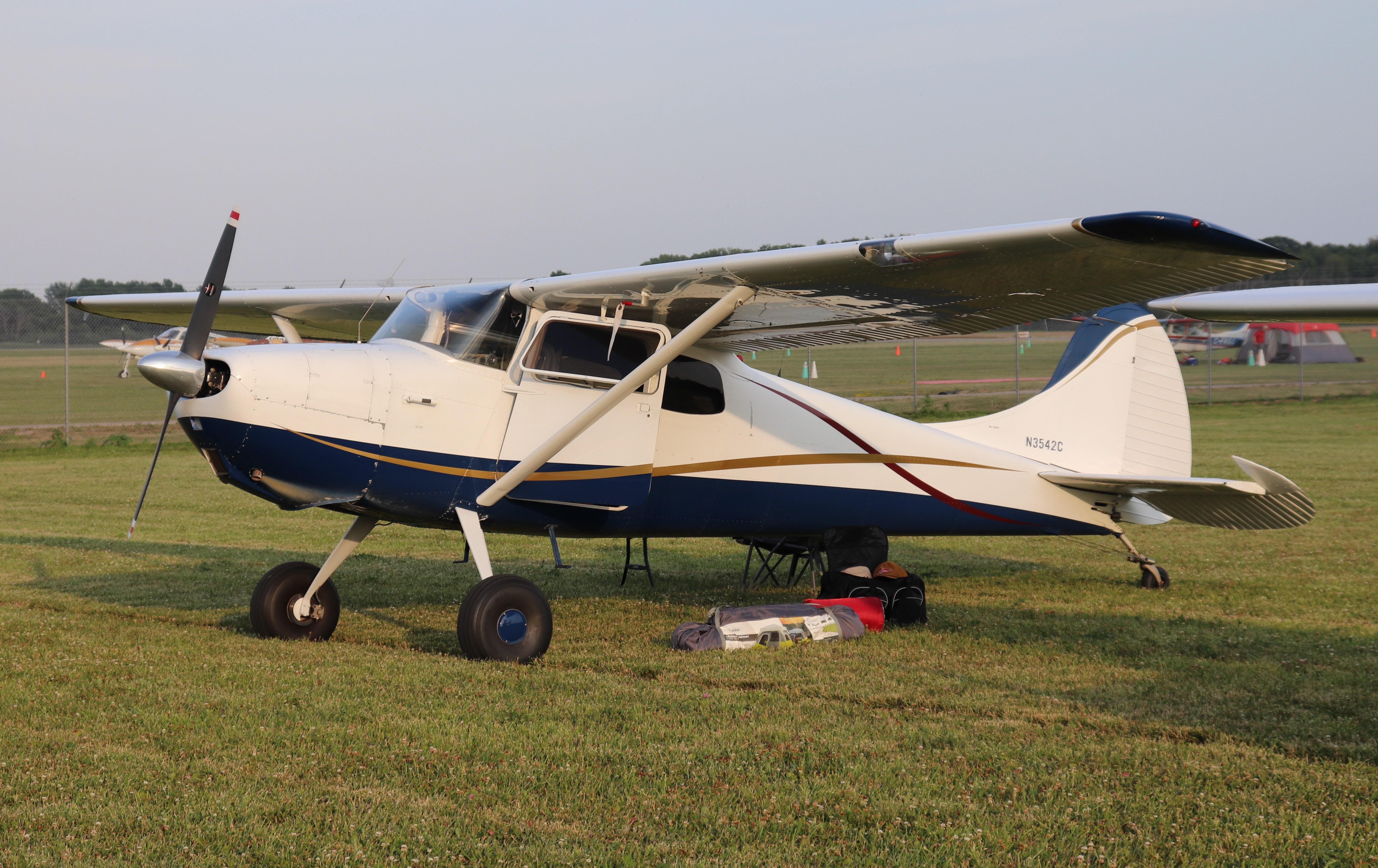 Aircraft N3542C, Cessna 170B, at KOSH, photo by MarkPasqualino