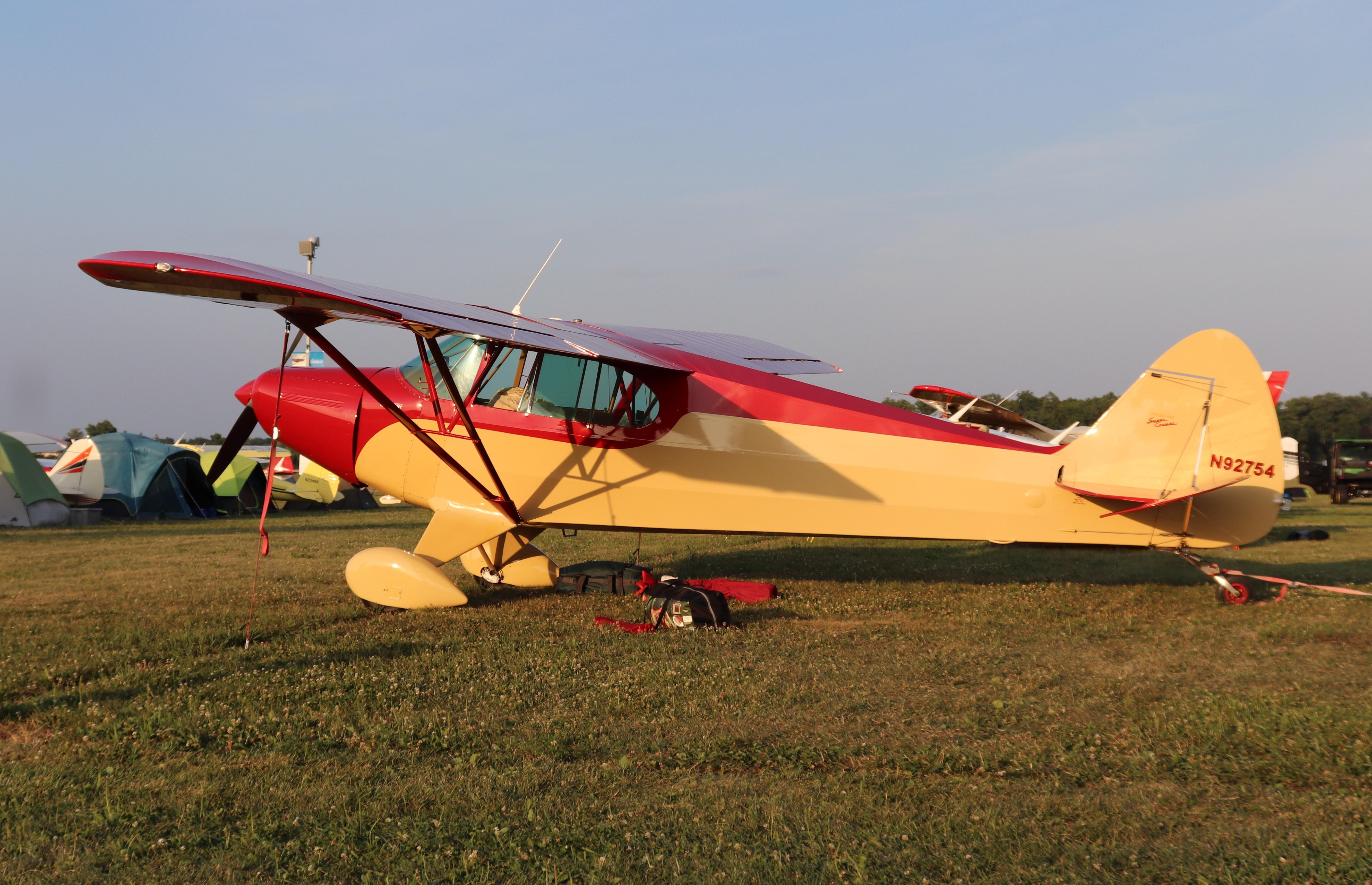 Aircraft N92754, Piper PA-12, at KOSH, photo by MarkPasqualino