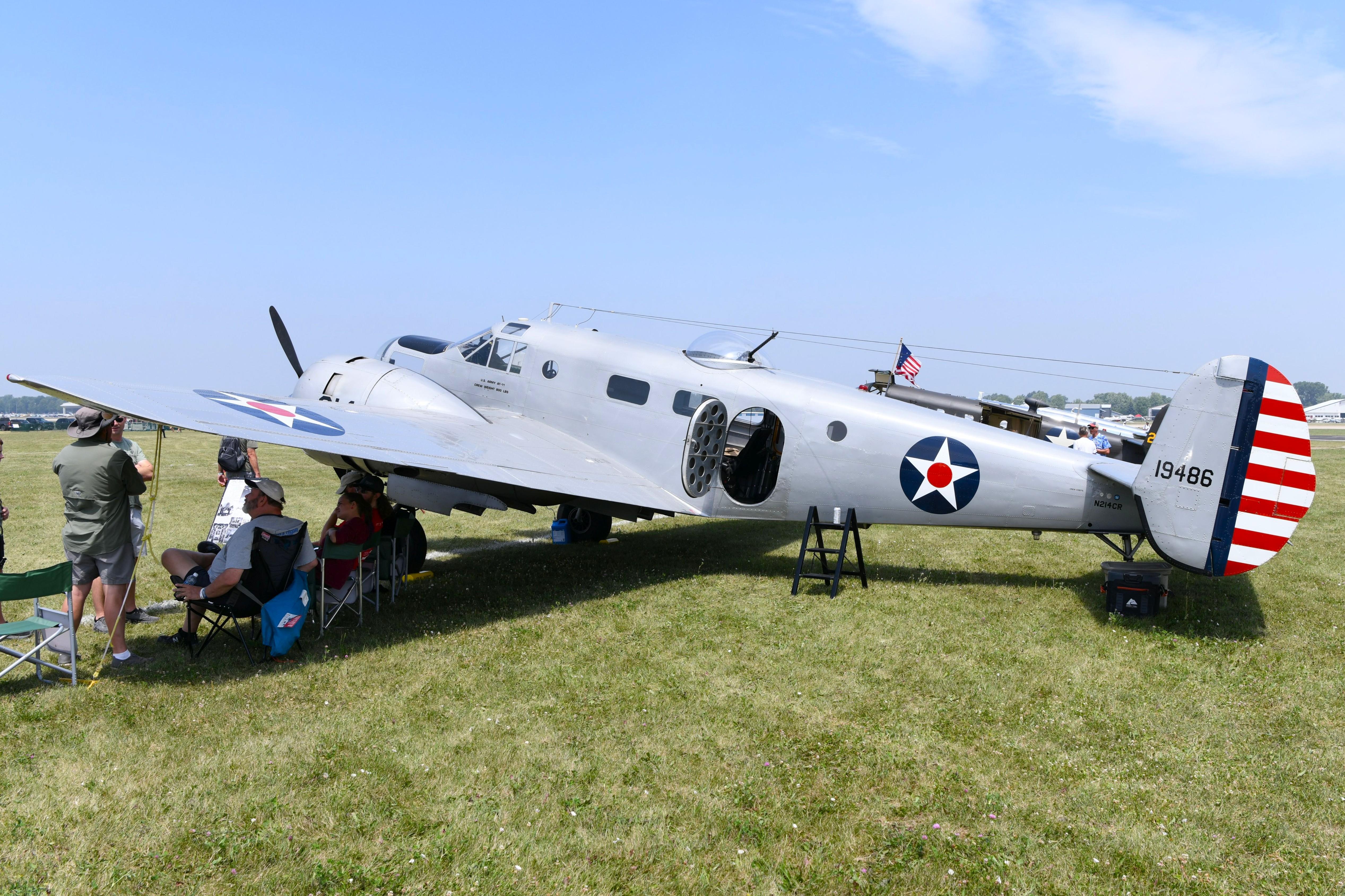 Aircraft N214CR, Beech AT-11, at KOSH, photo by FerryPNL
