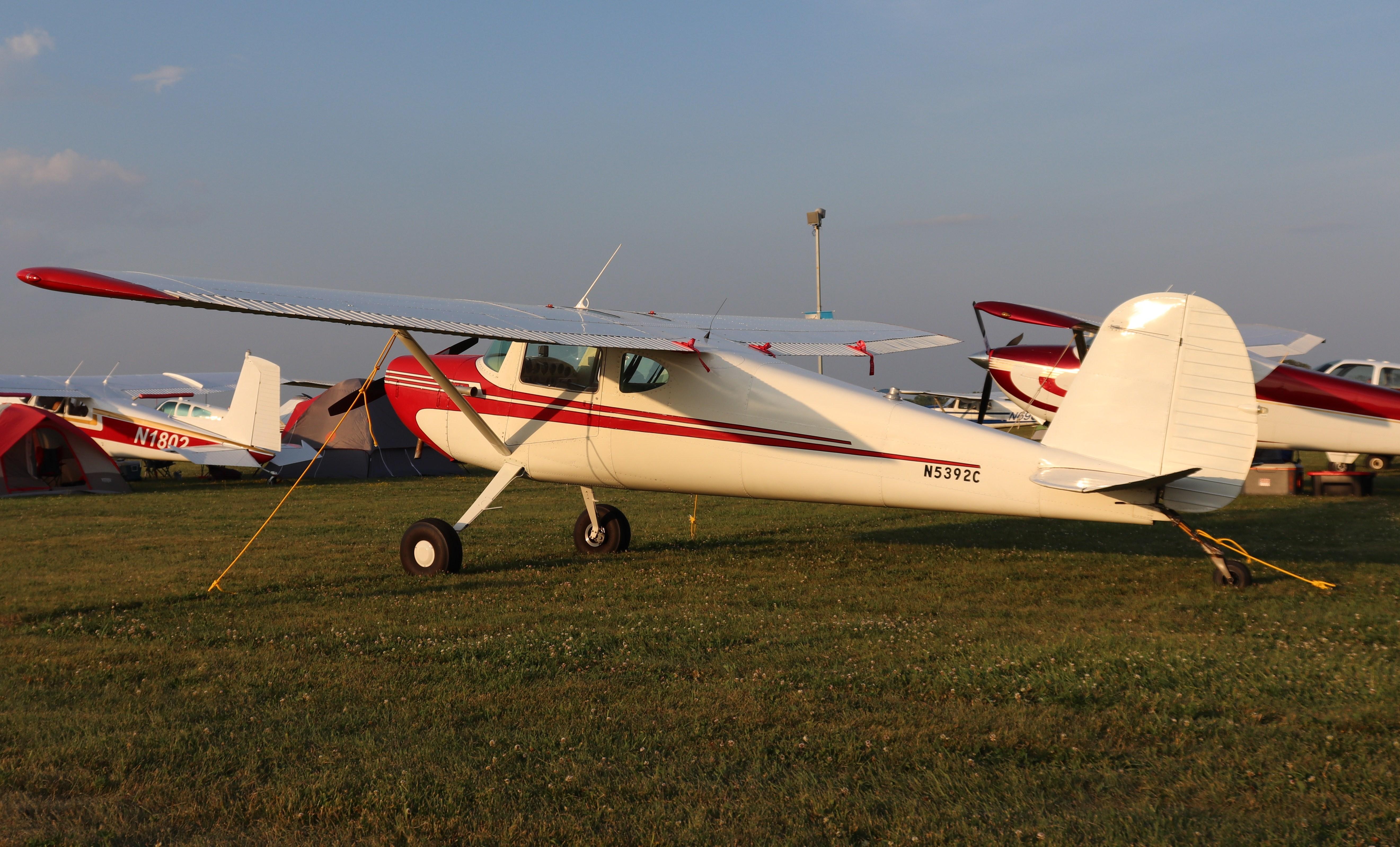 Aircraft N5392C, Cessna 140A, at KOSH, photo by MarkPasqualino
