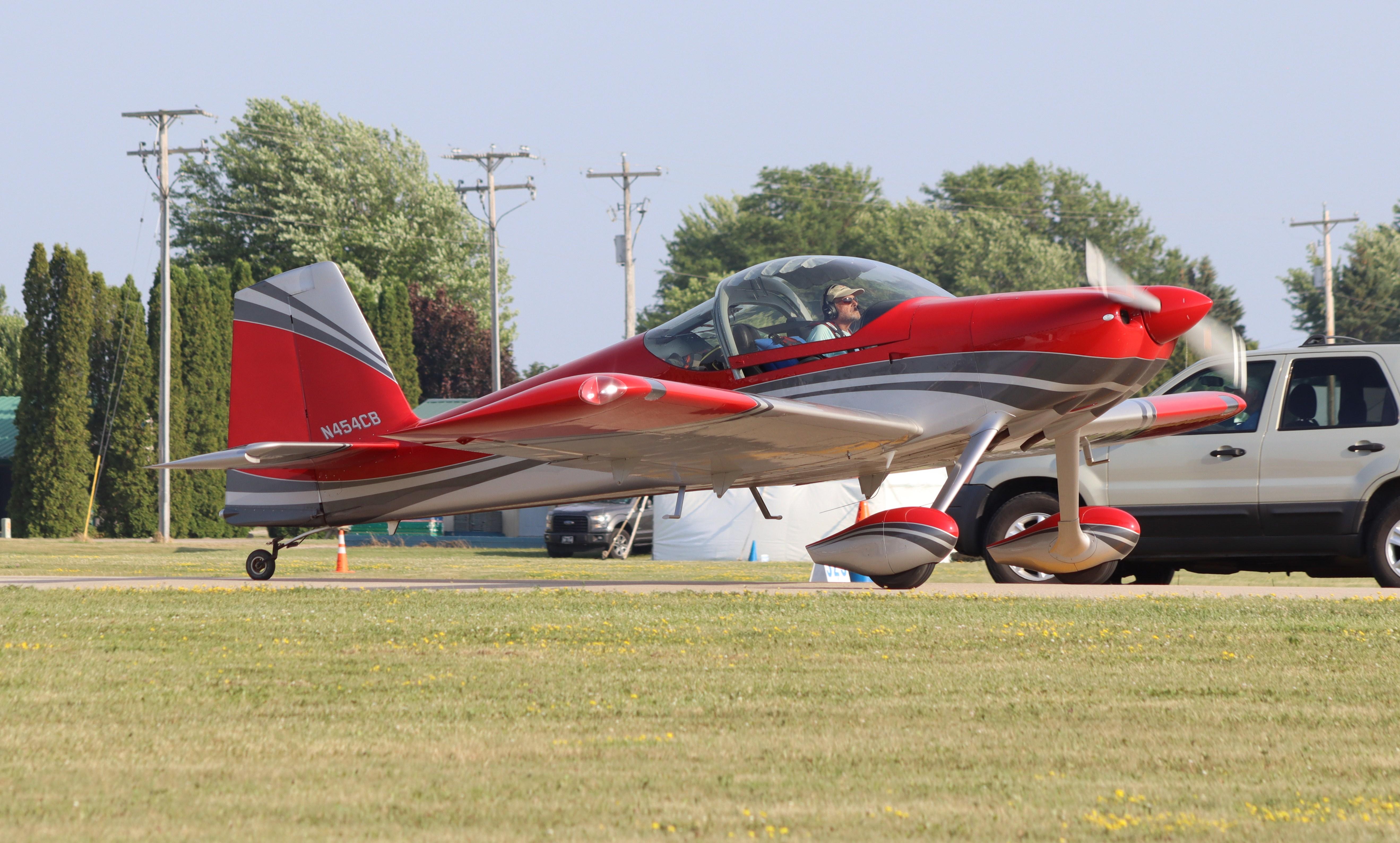 Aircraft N454CB, Vans RV-14, at KOSH, photo by MarkPasqualino