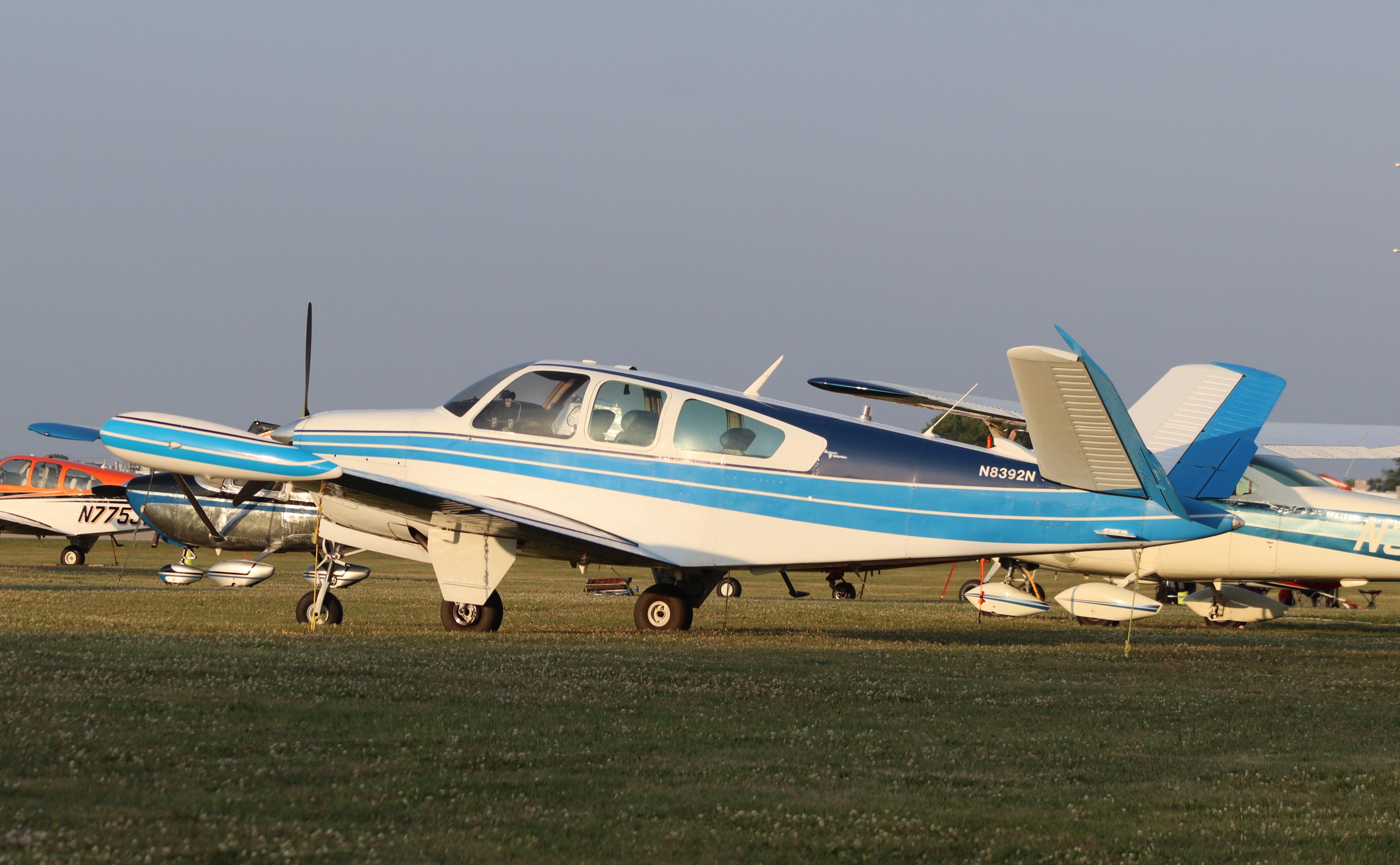 Aircraft N8392N, Beech V35A, at KOSH, photo by MarkPasqualino