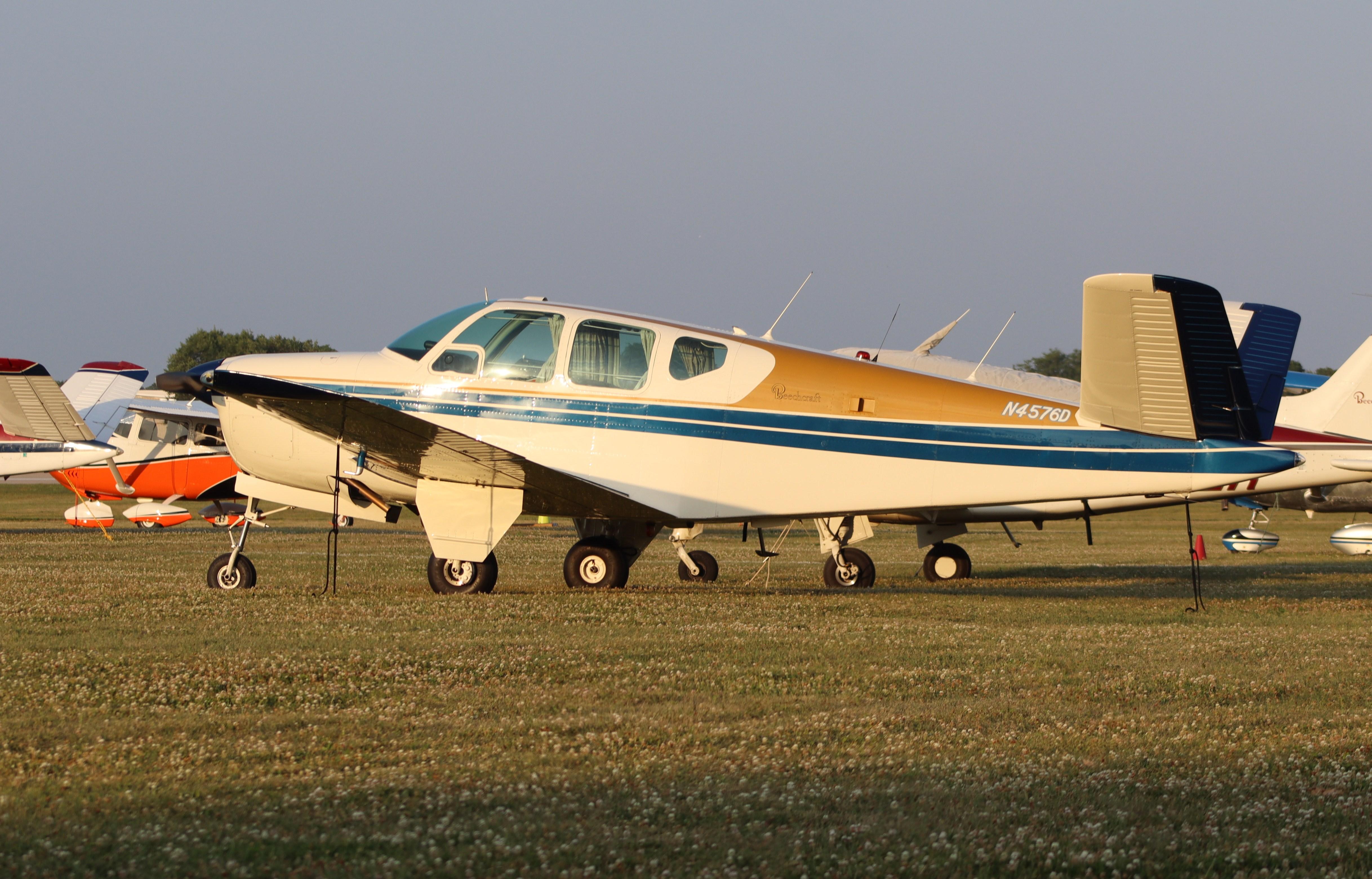 Aircraft N4576D, Beech G35, at KOSH, photo by MarkPasqualino