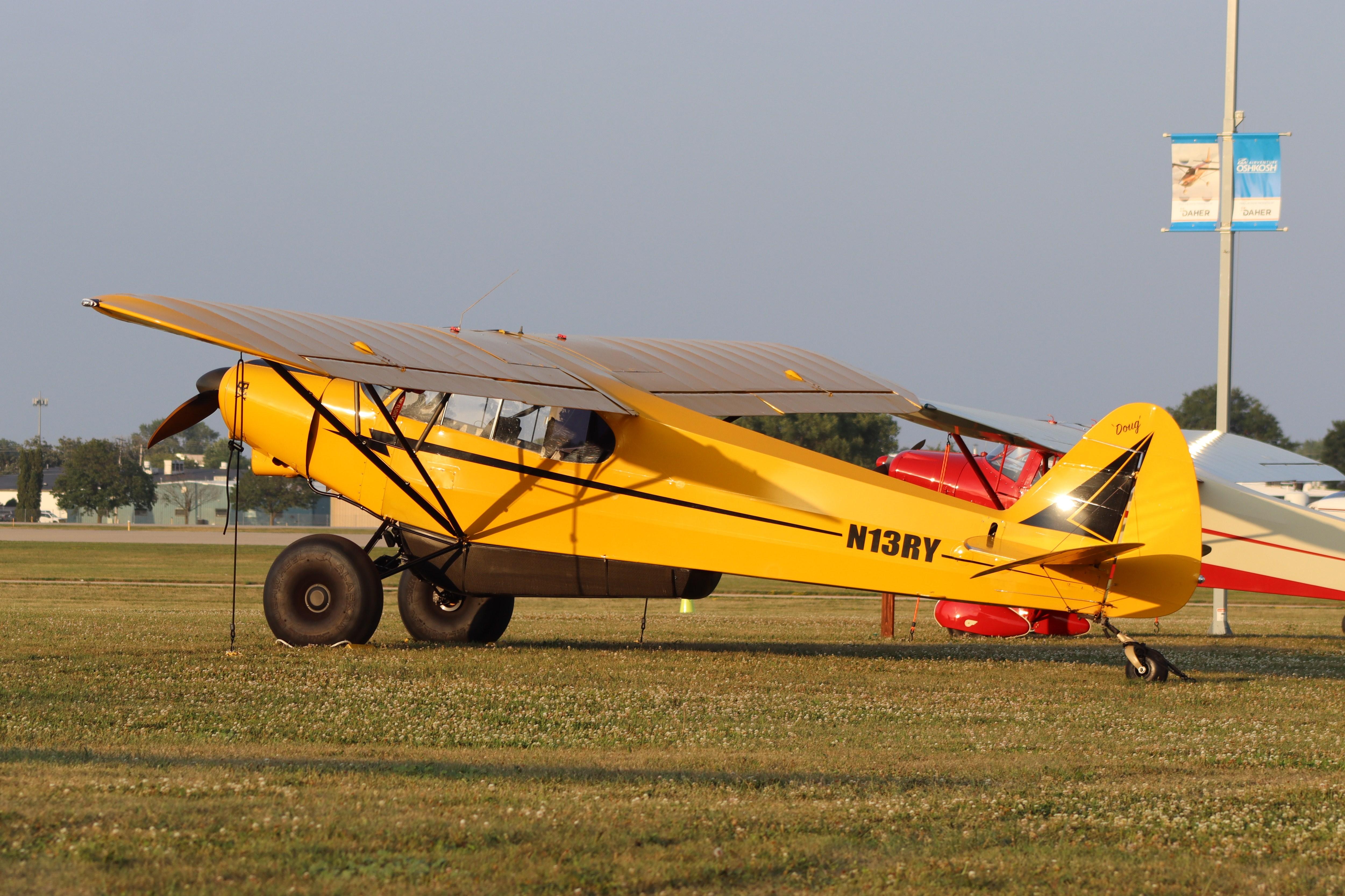 Aircraft N13RY, Piper PA-18-125, at KOSH, photo by MarkPasqualino