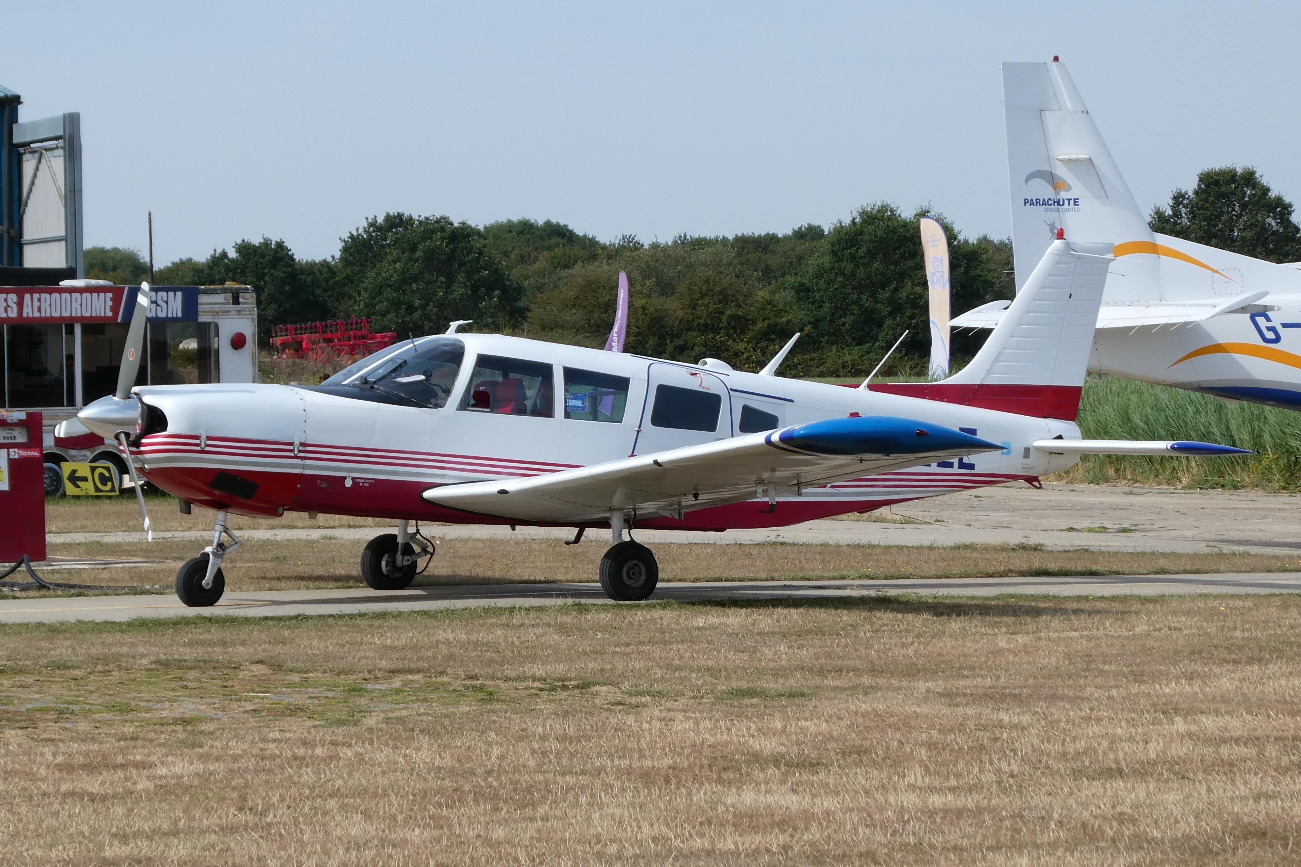 Aircraft N132LE, Parked at Beccles., at EGSM, photo by Graham Reeve