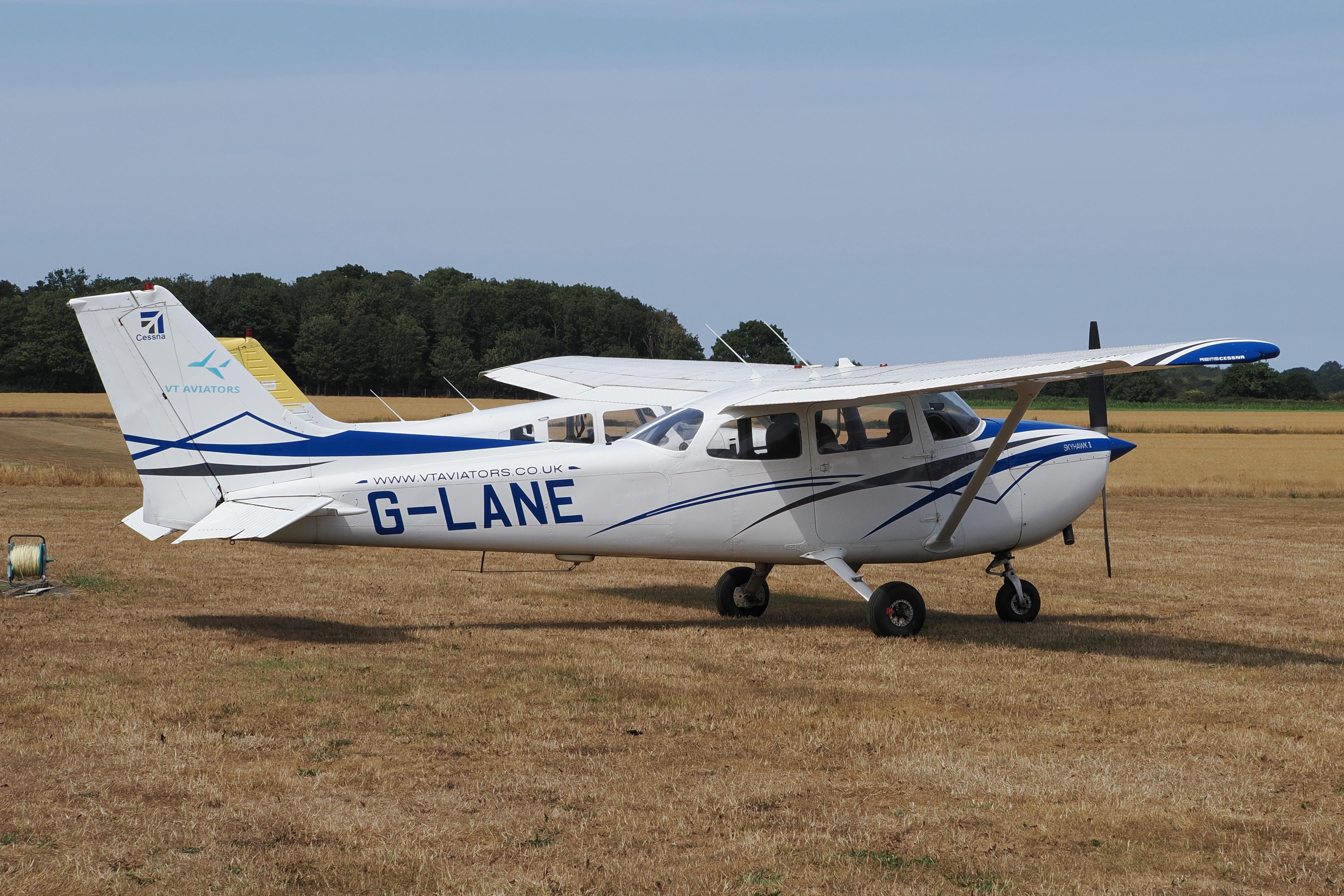 Aircraft G-LANE, Just landed at Northrepps., at X3CX, photo by Graham Reeve