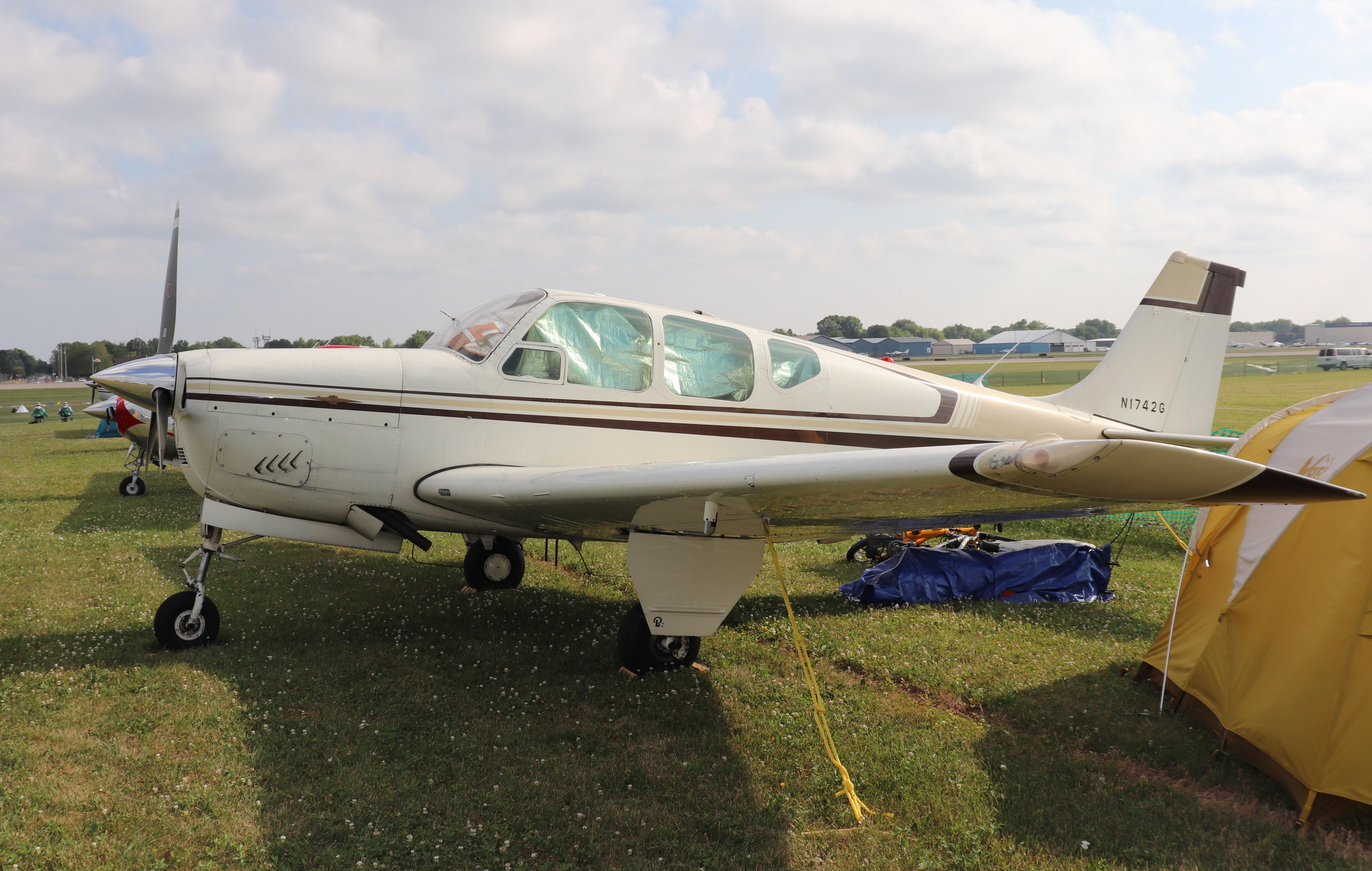 Aircraft N1724G, Beech B33, at KOSH, photo by MarkPasqualino