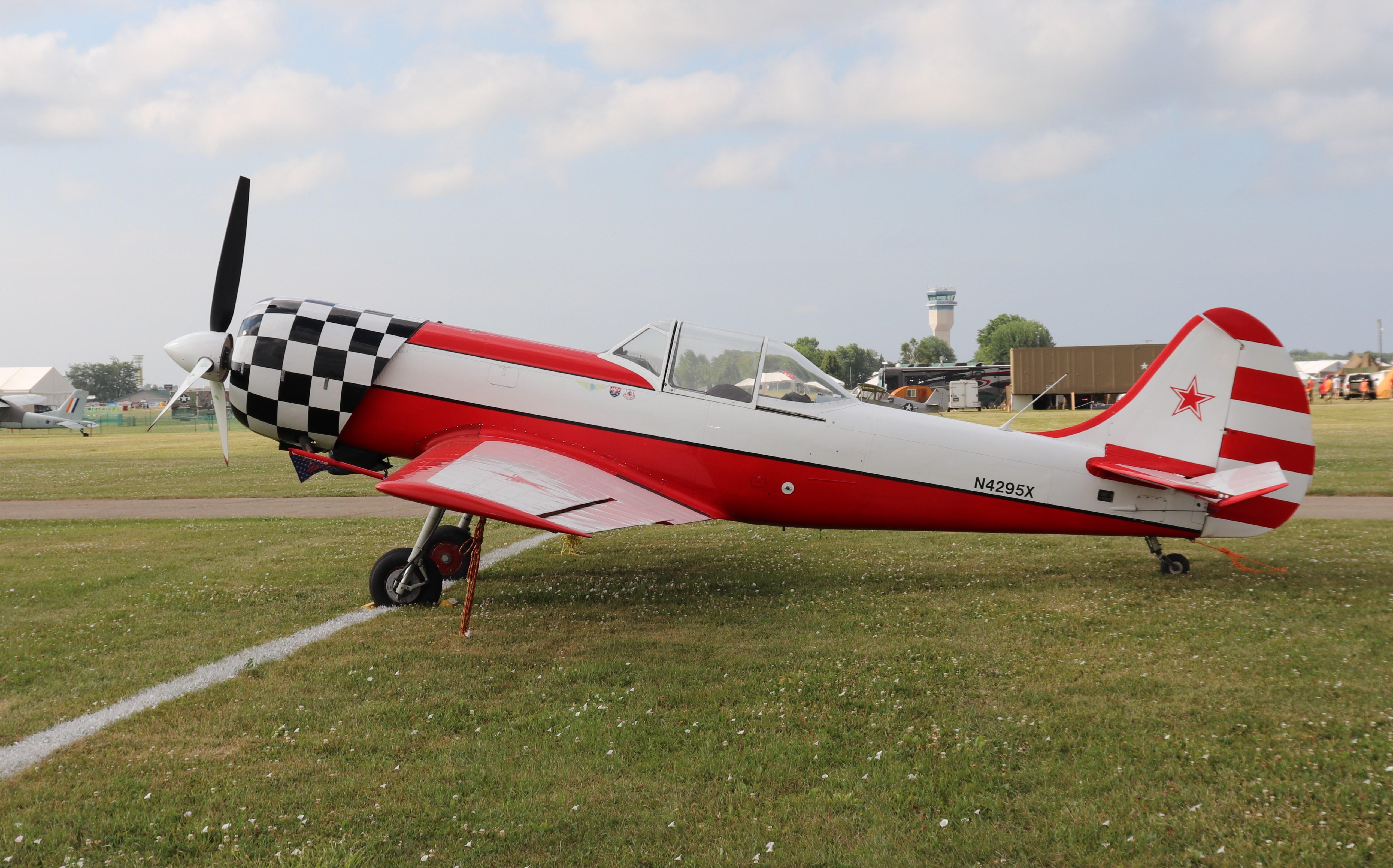 Aircraft N4295X, YAK-50, at KOSH, photo by MarkPasqualino