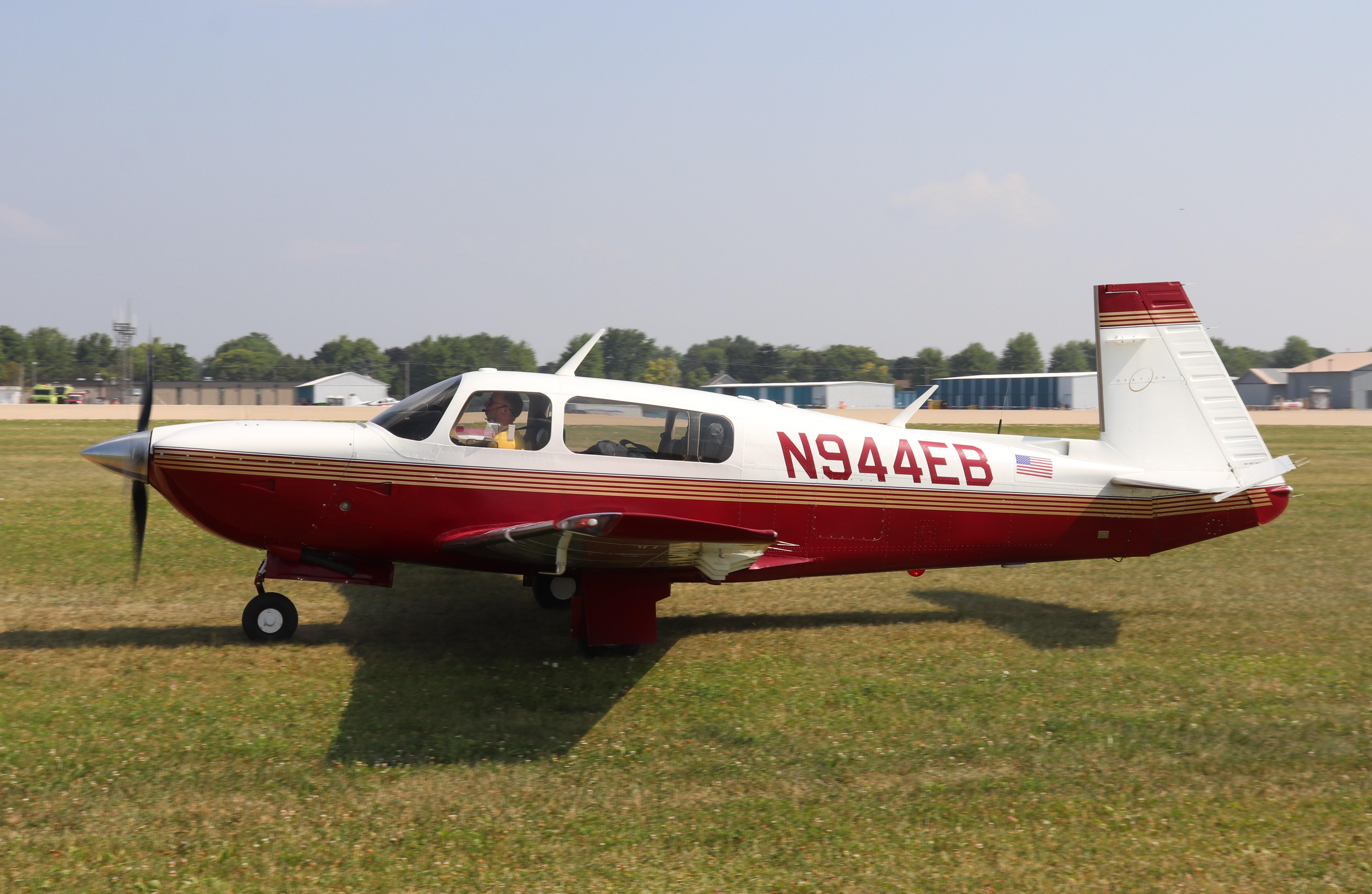 Aircraft N944EB, Mooney M20R, at KOSH, photo by MarkPasqualino