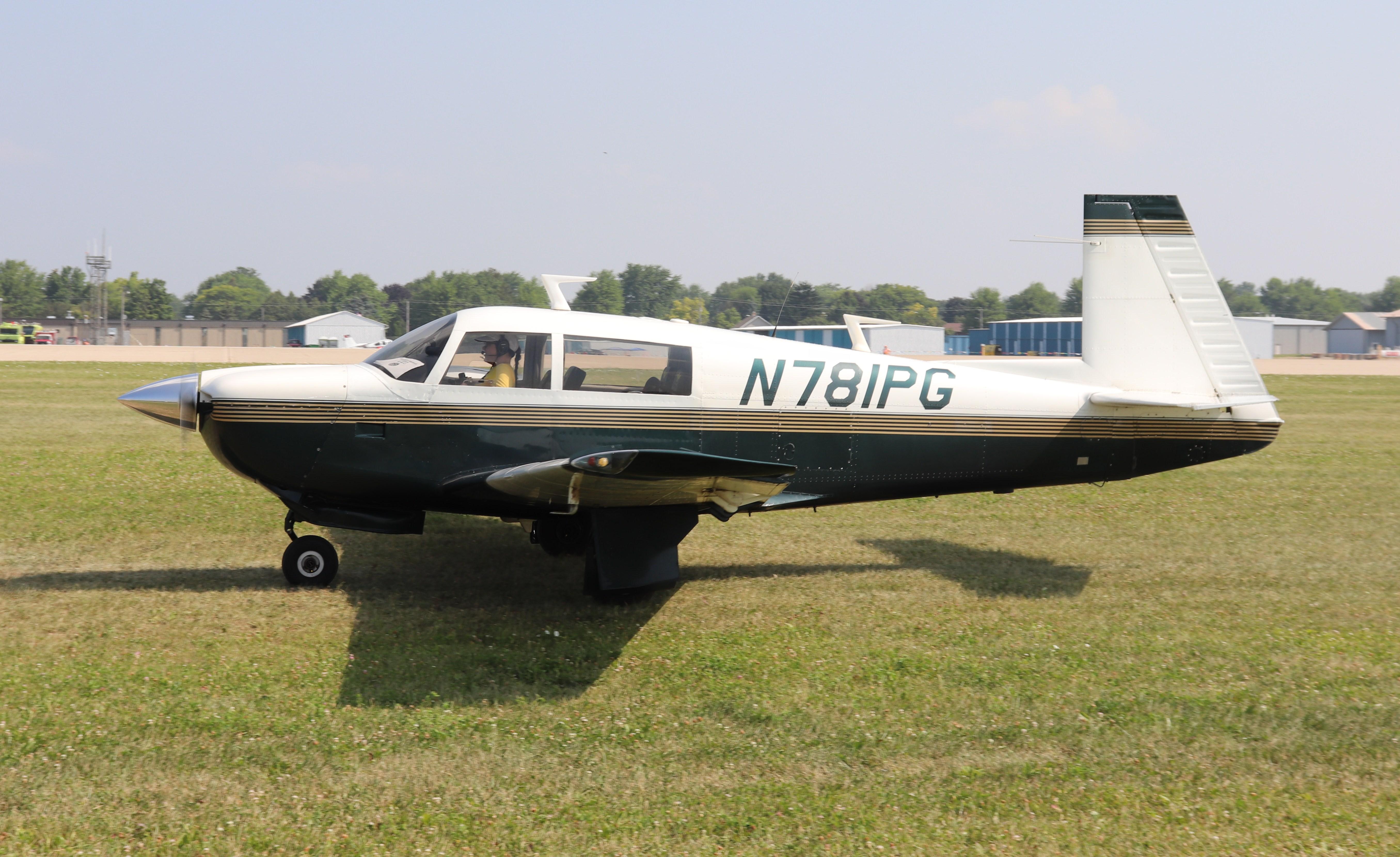 Aircraft N781PG, Mooney M20J, at KOSH, photo by MarkPasqualino