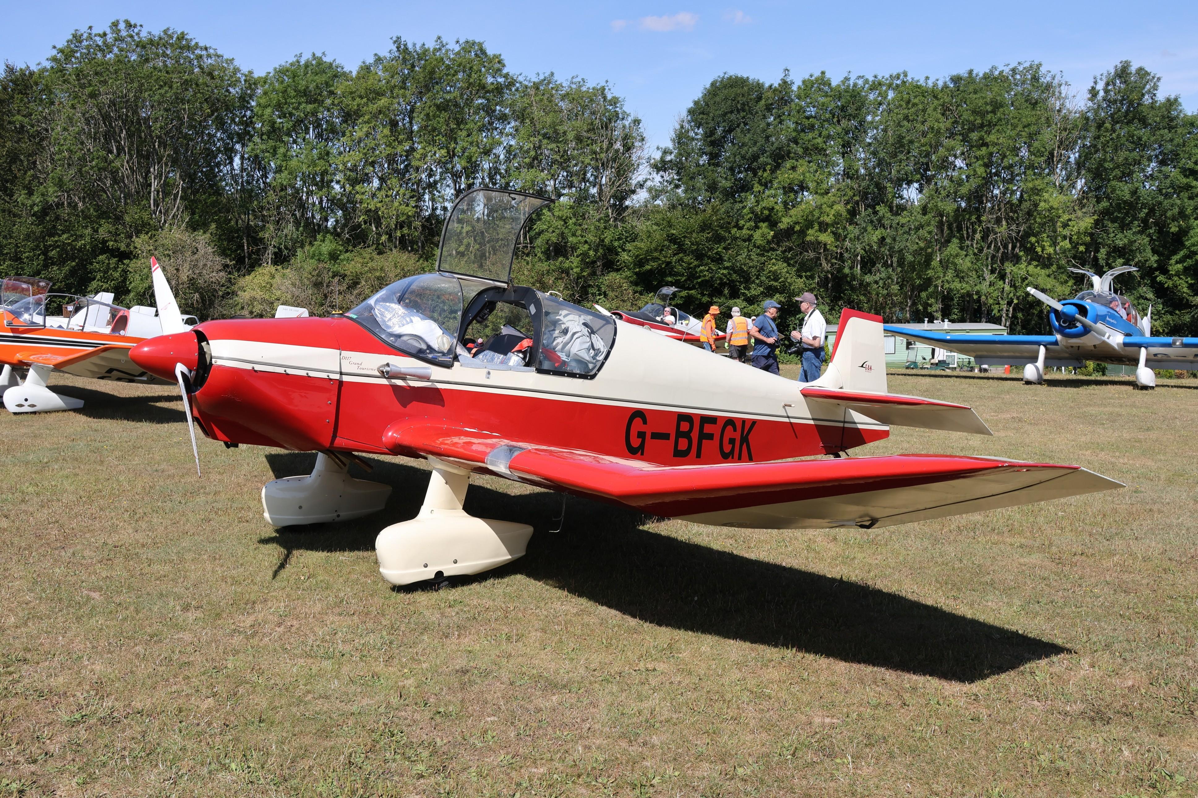 Aircraft G-BFGK, G-BFGK 1957 SAN Jodel D117 Jodel Fly In Popham 01.08.26 (4).jpg, at EGHP, photo by PhilR