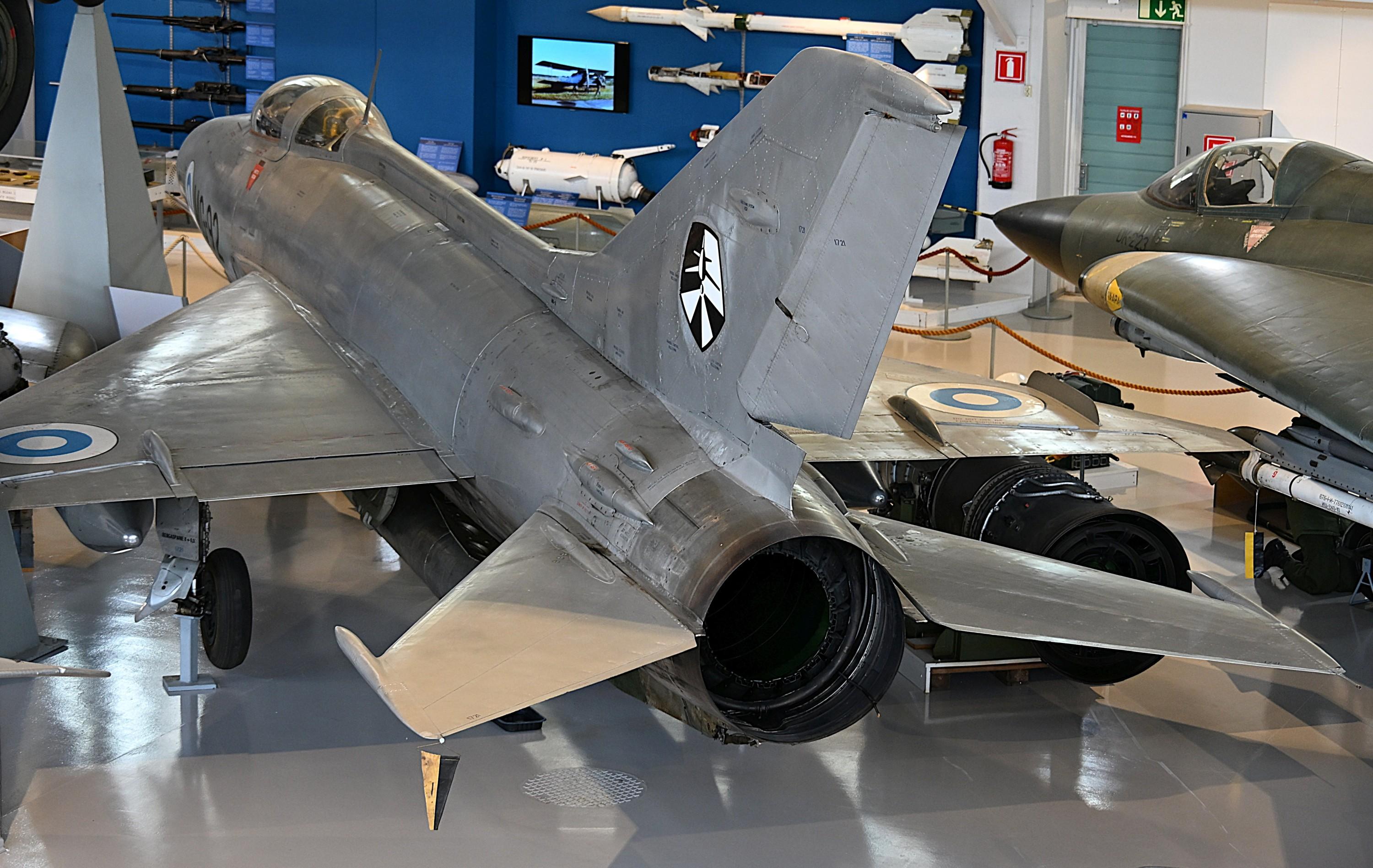 Aircraft MG-92, Early Finnish MiG-21 at the Suomen Ilmavoimamuseo (Finnish Air Force Museum ) at Museum at Tikkakoski near Jyväskylä, Finland, photo by ReinhardJost