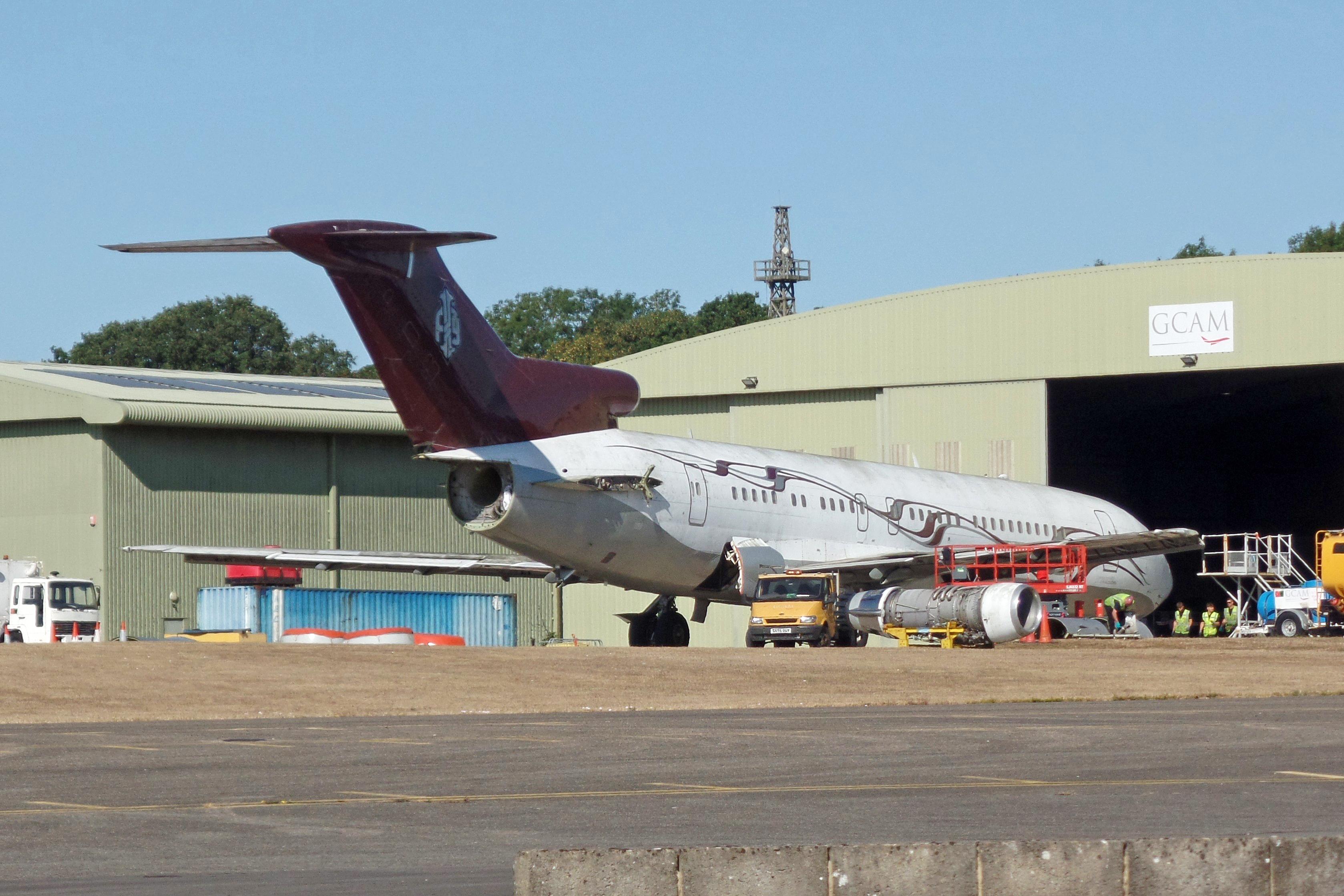 Aircraft M-FTOH, M-FTOH 1980 Boeing 727-200 Kemble, at EGBP, photo by PhilR
