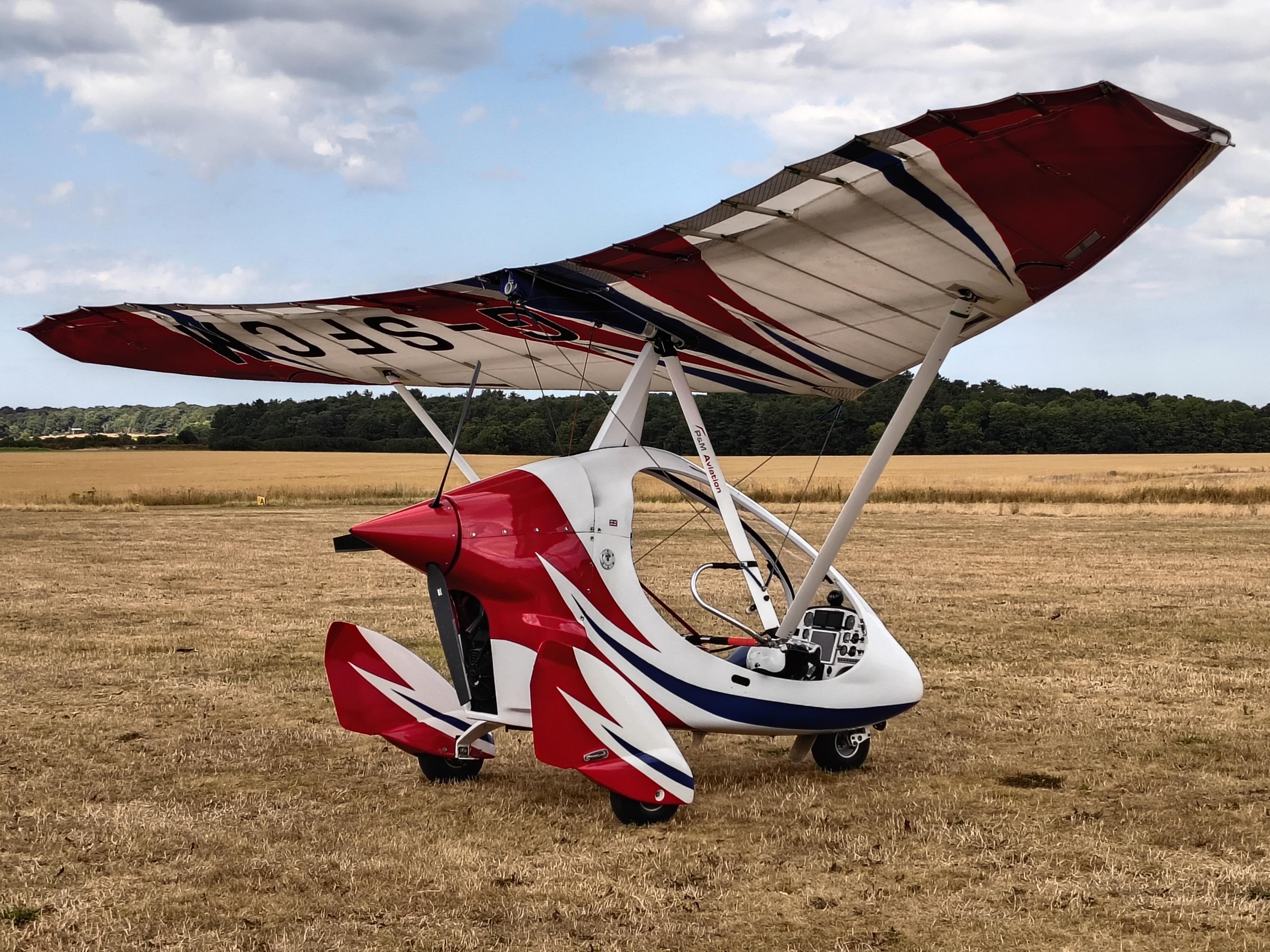Aircraft G-SFCM, Parked at Northrepps., at X3CX, photo by Graham Reeve