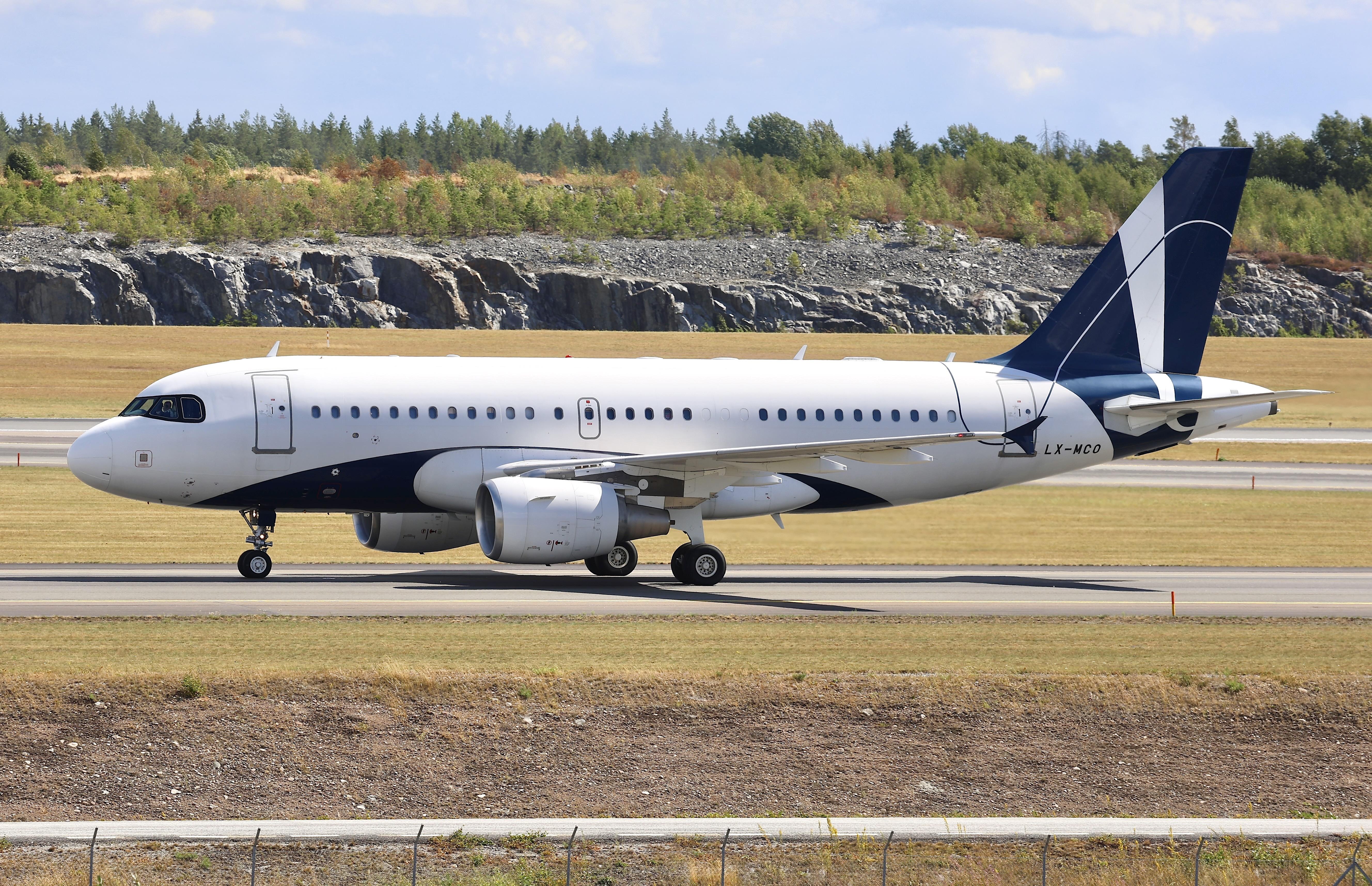 Aircraft LX-MCO, Twy W, at ESSA, photo by wijken