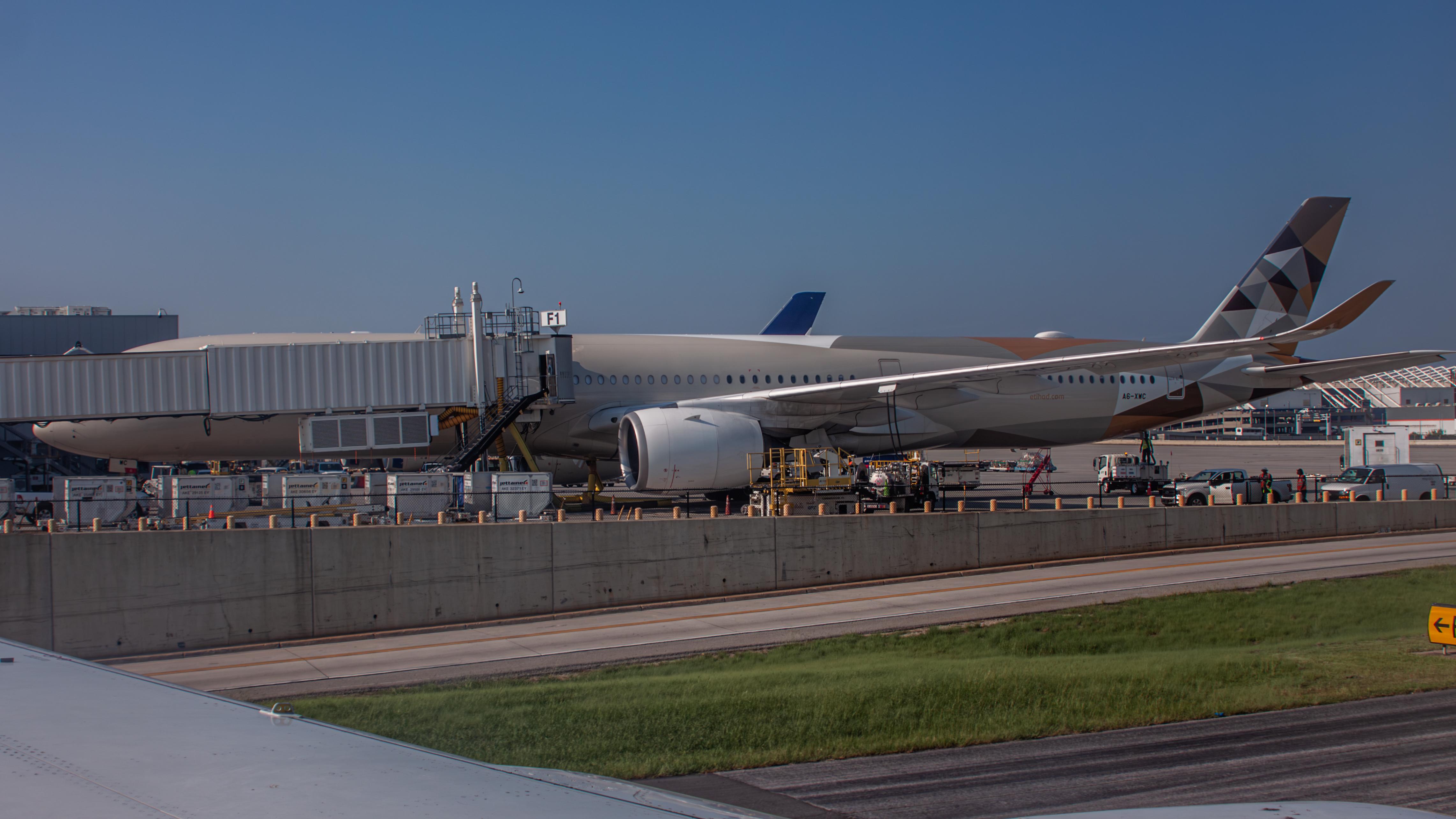 Aircraft A6-XWC, Etihad A35K, at KATL, photo by AviationLover50