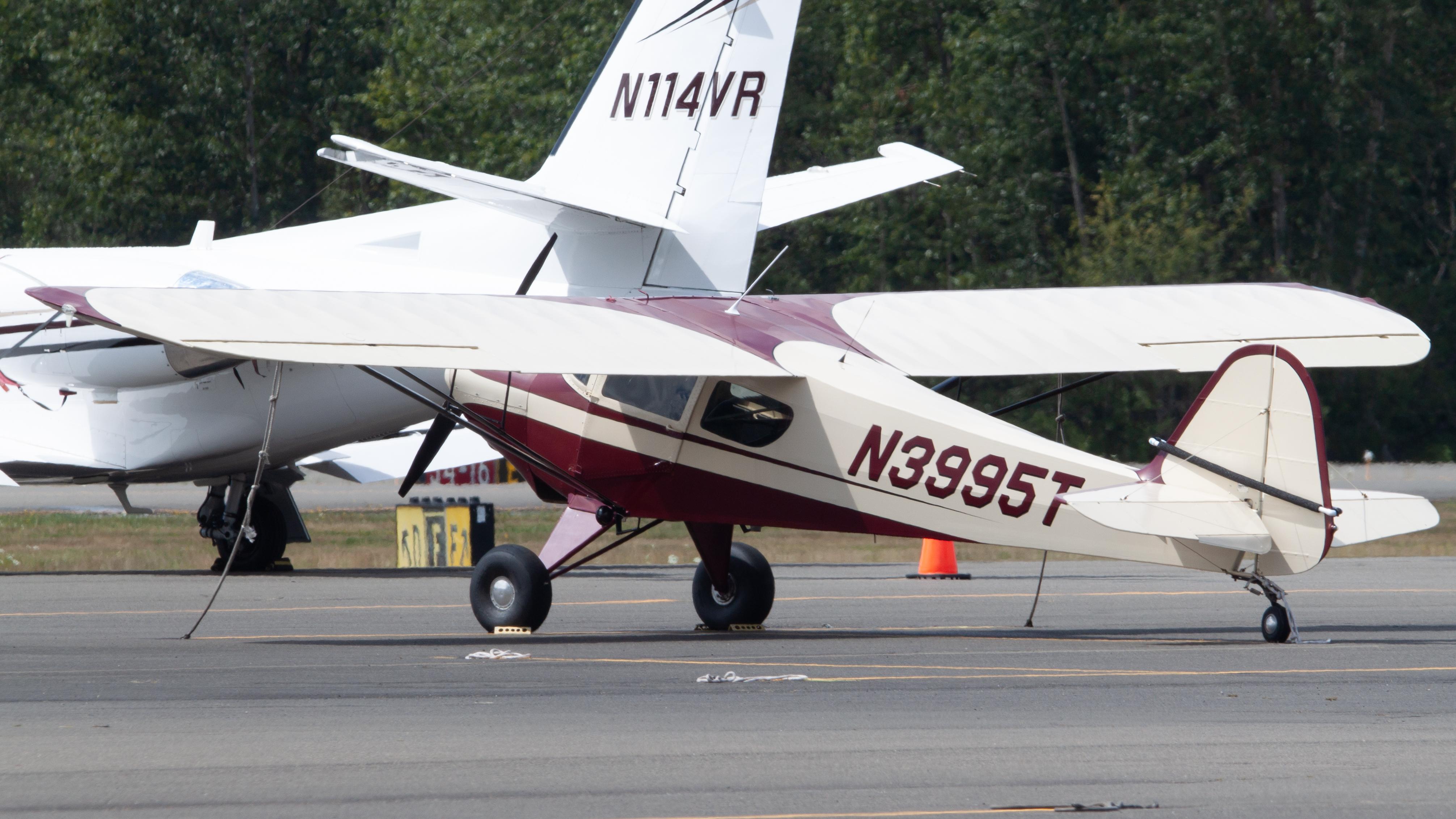 Aircraft N3995T, Taylorcraft F-19 Sportsman, at KBLI, photo by AviationLover50