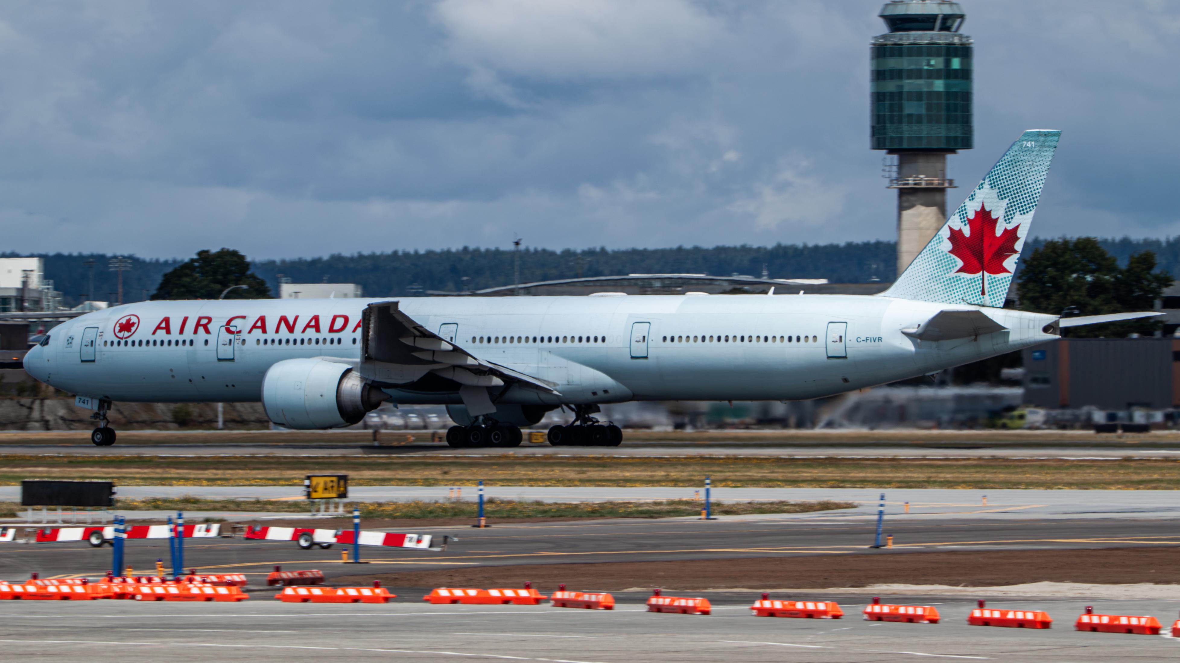 Aircraft C-FIVR, Air Canada 773ER, at CYVR, photo by AviationLover50