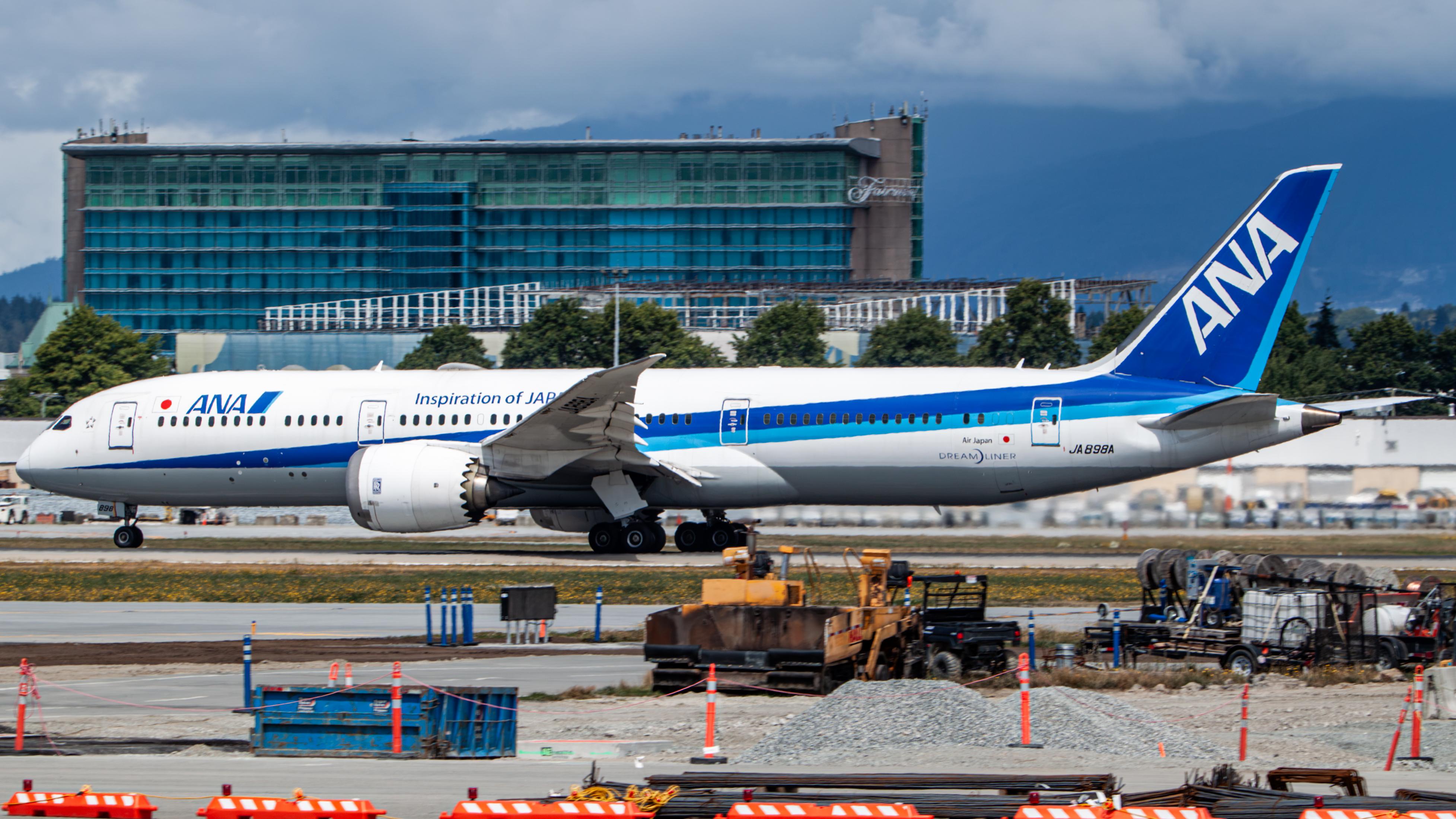 Aircraft JA898A, ANA 787-9, at CYVR, photo by AviationLover50