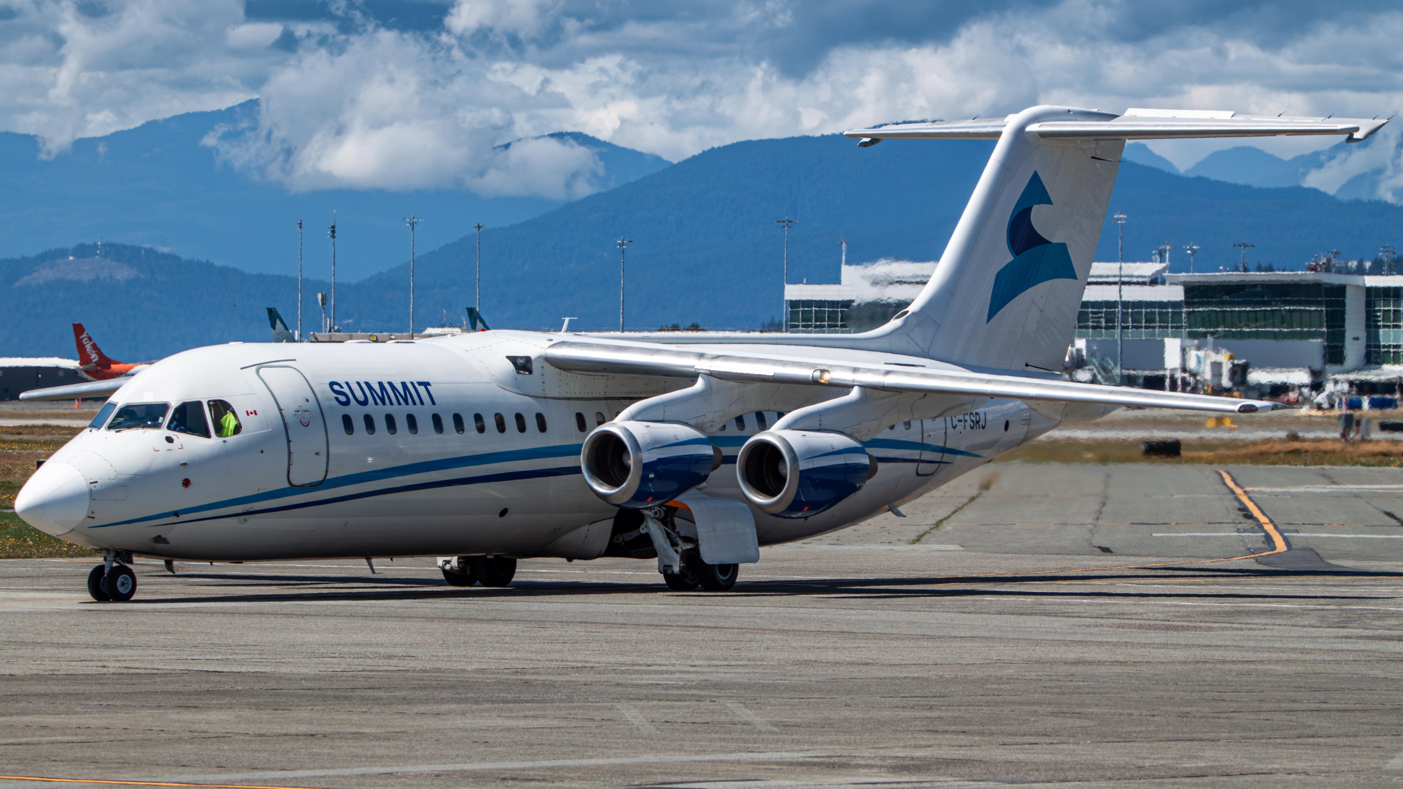 Aircraft C-FSRJ, Summit Air RJ100, at CYVR, photo by AviationLover50