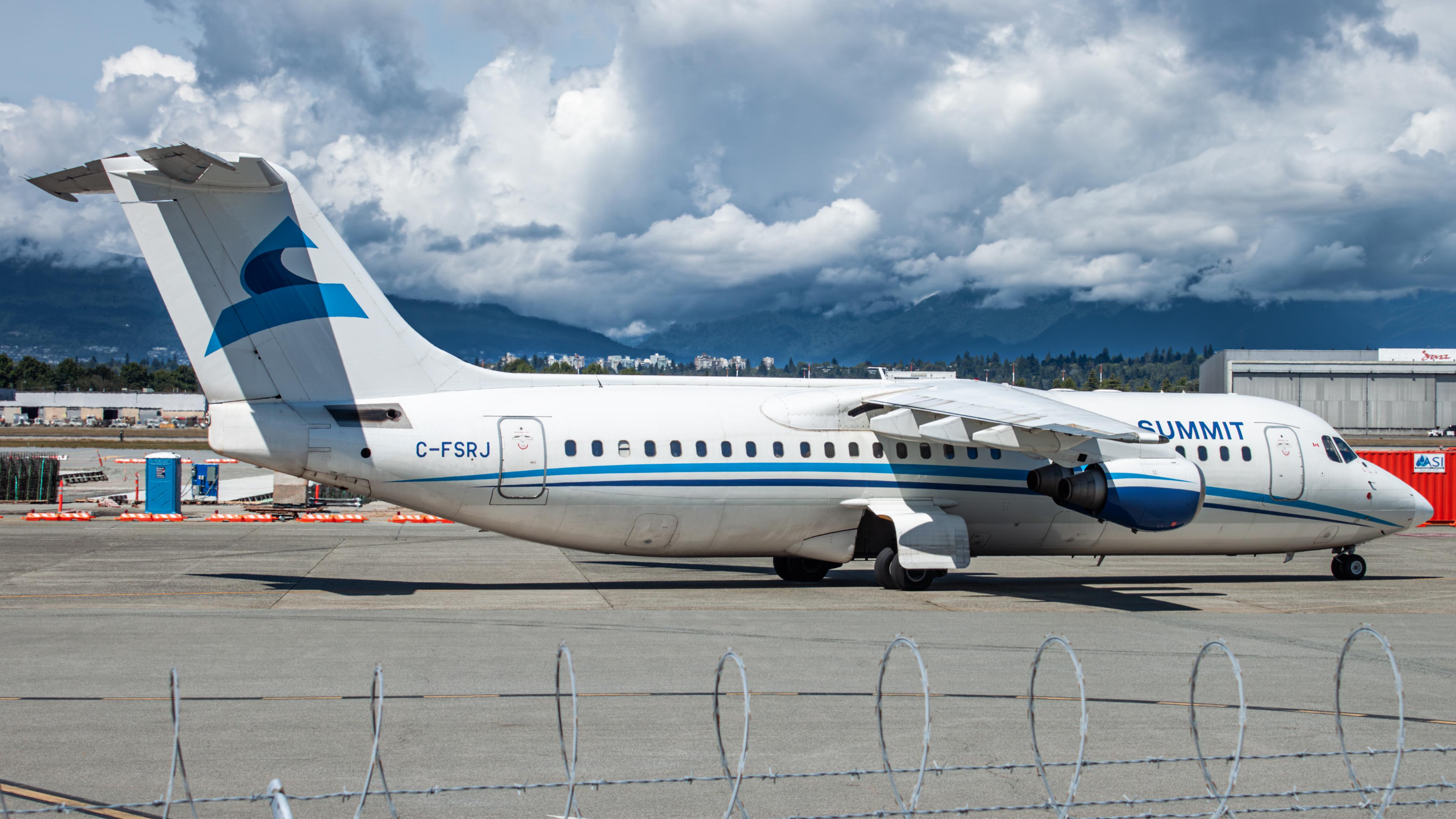 Aircraft C-FSRJ, Summit Air RJ100, at CYVR, photo by AviationLover50