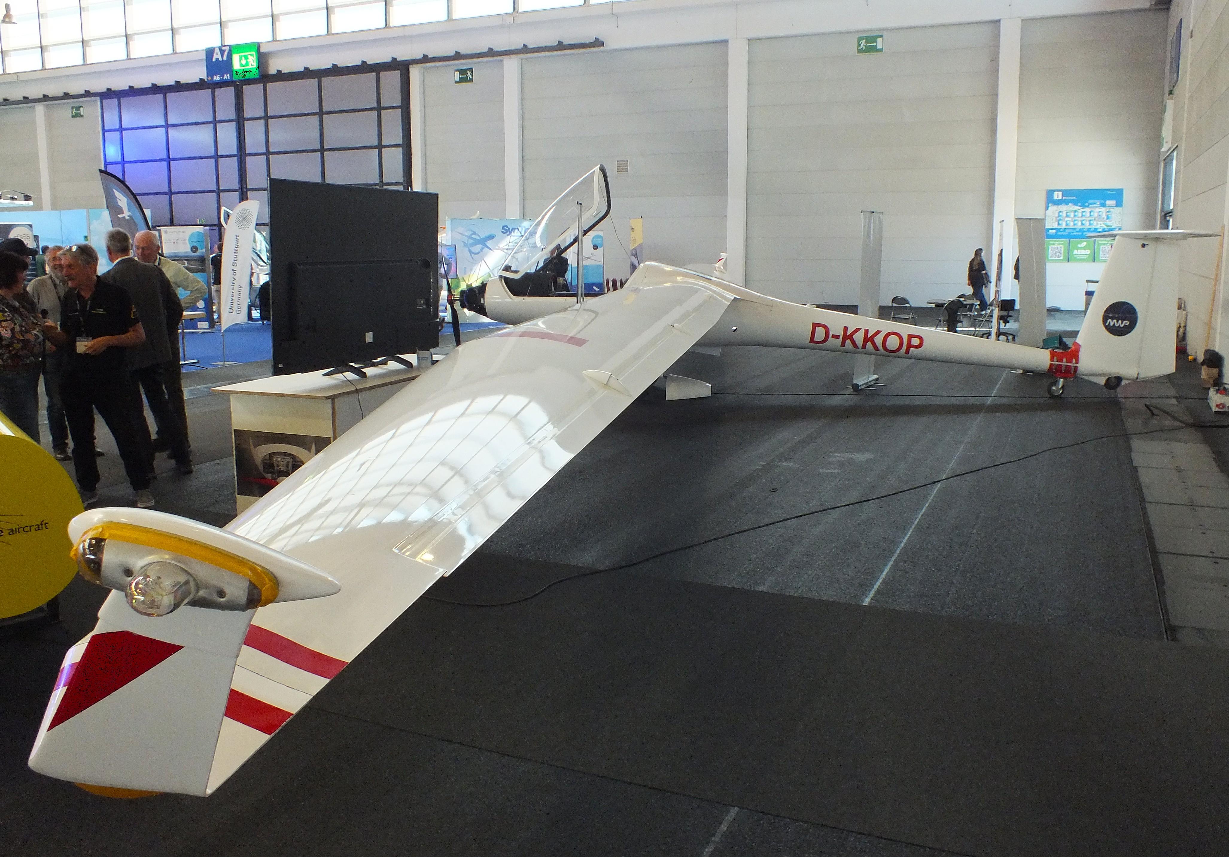 Aircraft D-KKOP, Stemme S-10VT converted to electric motor at the AERO 2026, Friedrichshafen, at EDNY, photo by iwarnecke