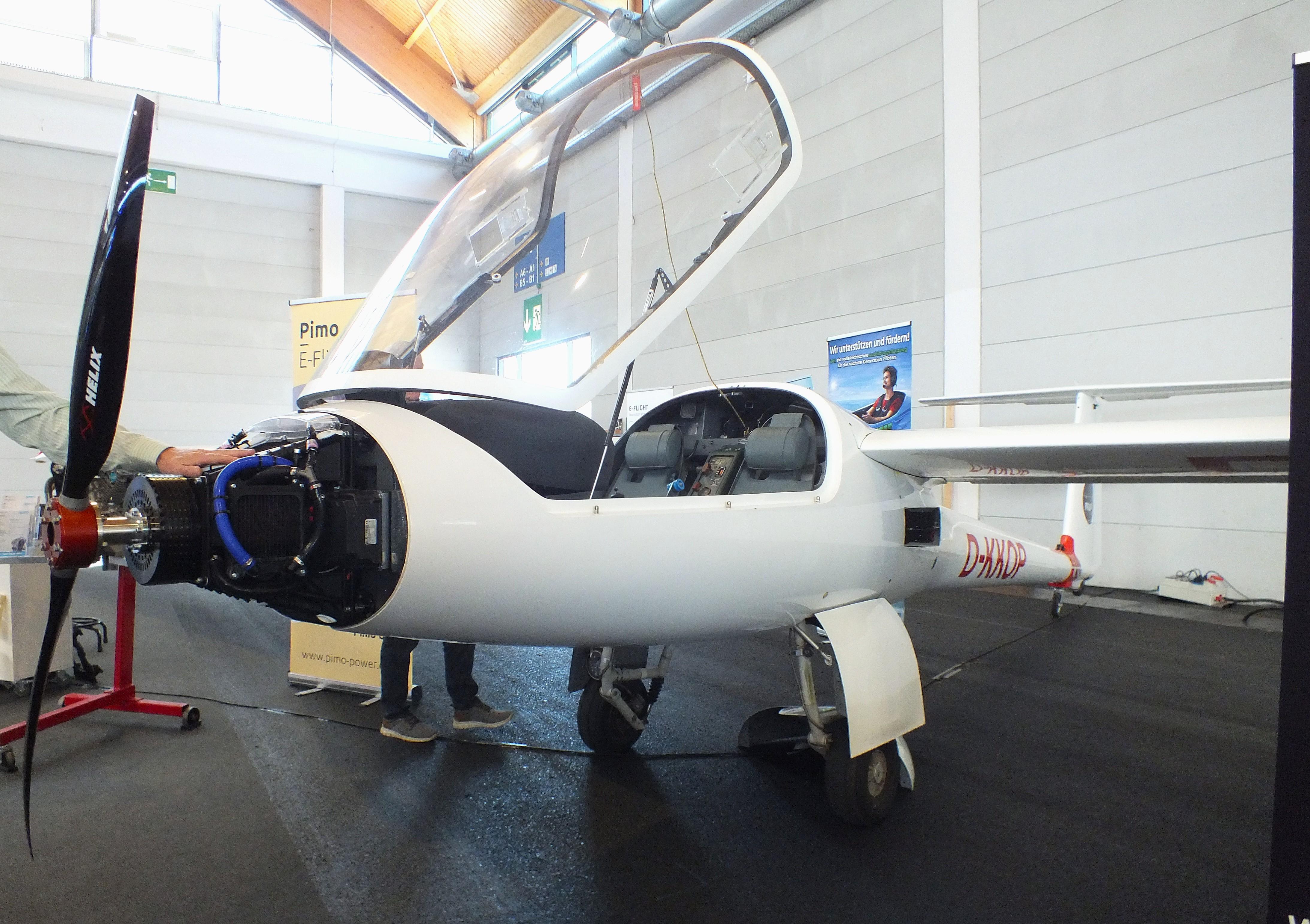 Aircraft D-KKOP, Stemme S-10VT converted to electric motor at the AERO 2026, Friedrichshafen, at EDNY, photo by iwarnecke