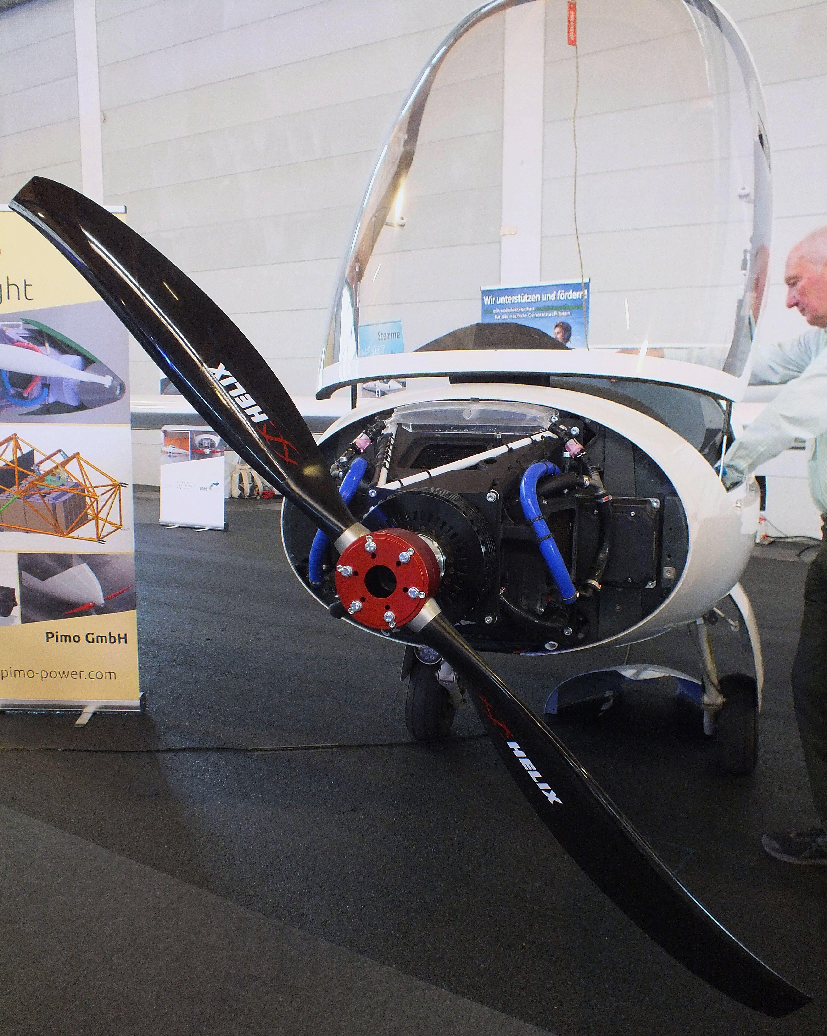 Aircraft D-KKOP, Stemme S-10VT converted to electric motor at the AERO 2026, Friedrichshafen, at EDNY, photo by iwarnecke