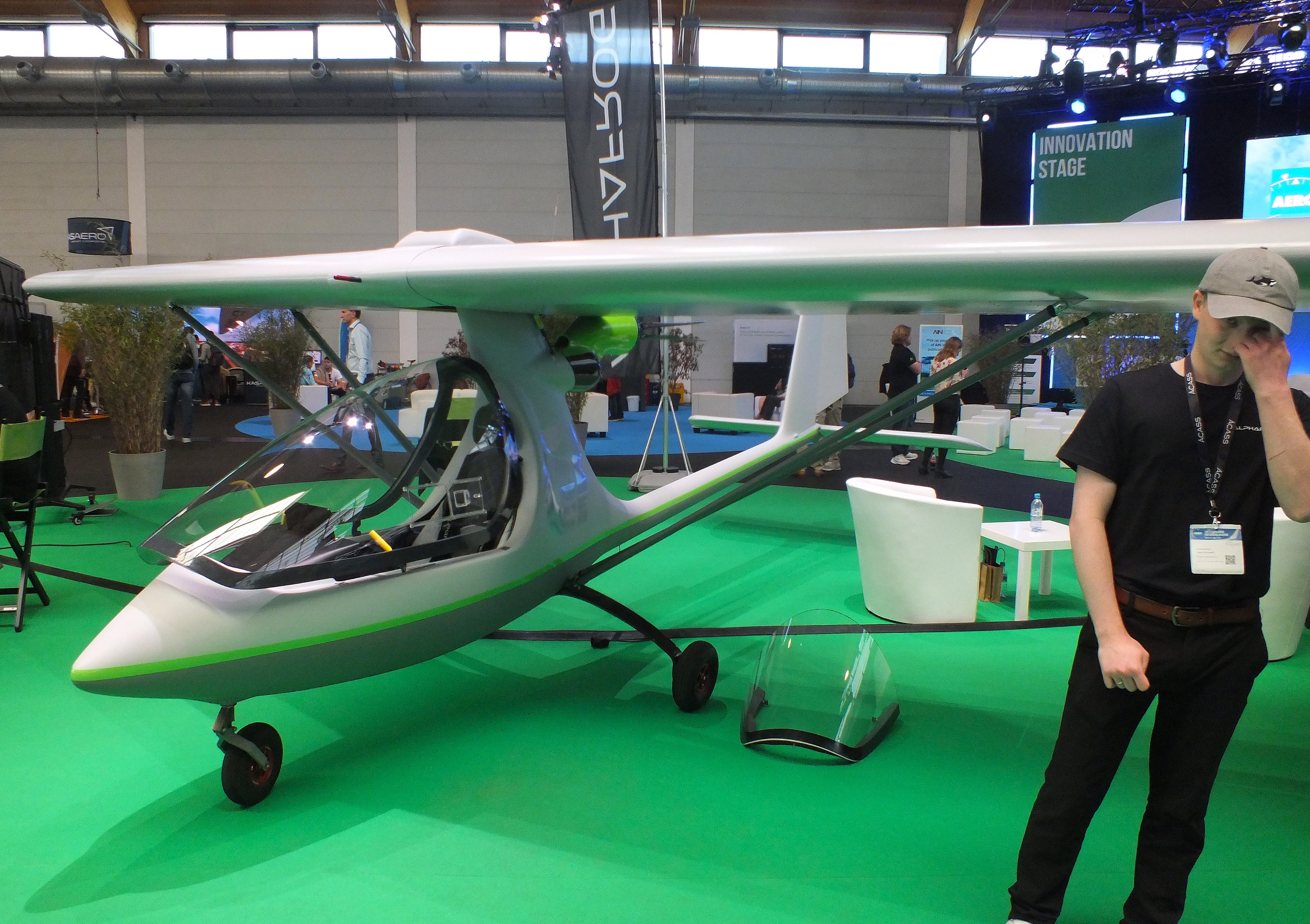 Aircraft NONE, Alphafrog eG1 with electric motor at the AERO 2026, Friedrichshafen, at EDNY, photo by iwarnecke