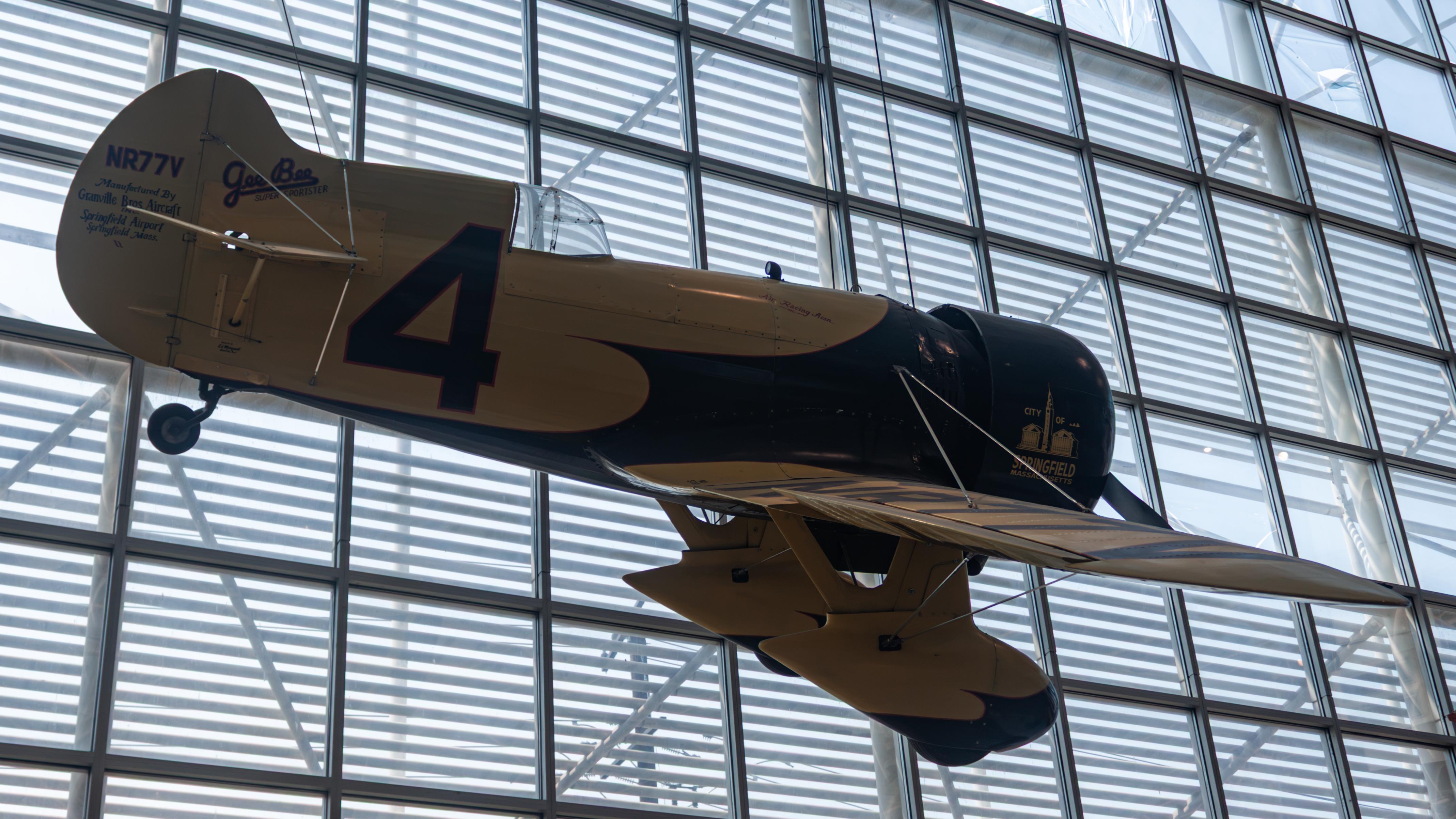 Aircraft N77V, Gee Bee Z replica, at KBFI, photo by AviationLover50