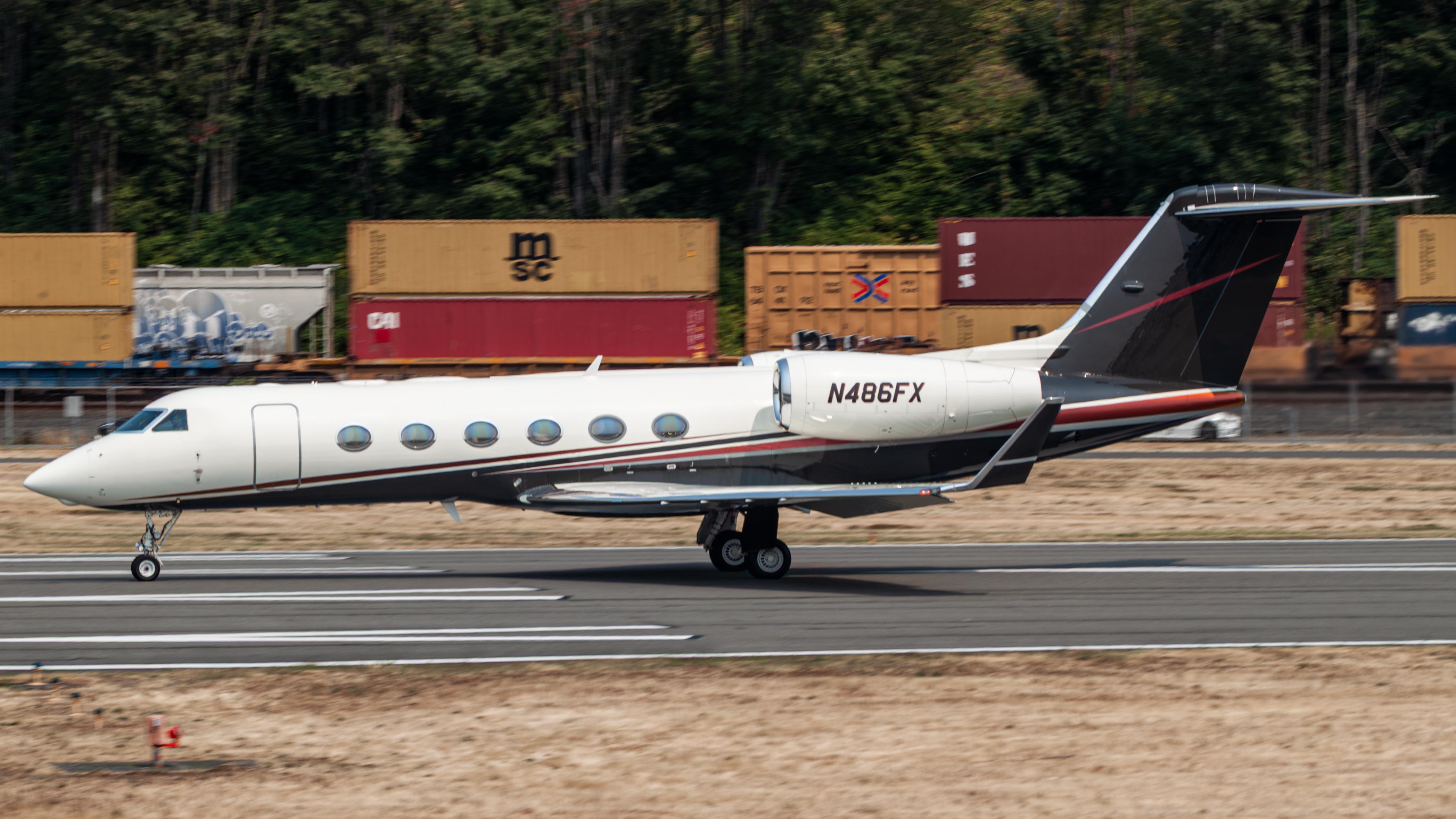 Aircraft N486FX, FlexJet G450, at KBFI, photo by AviationLover50