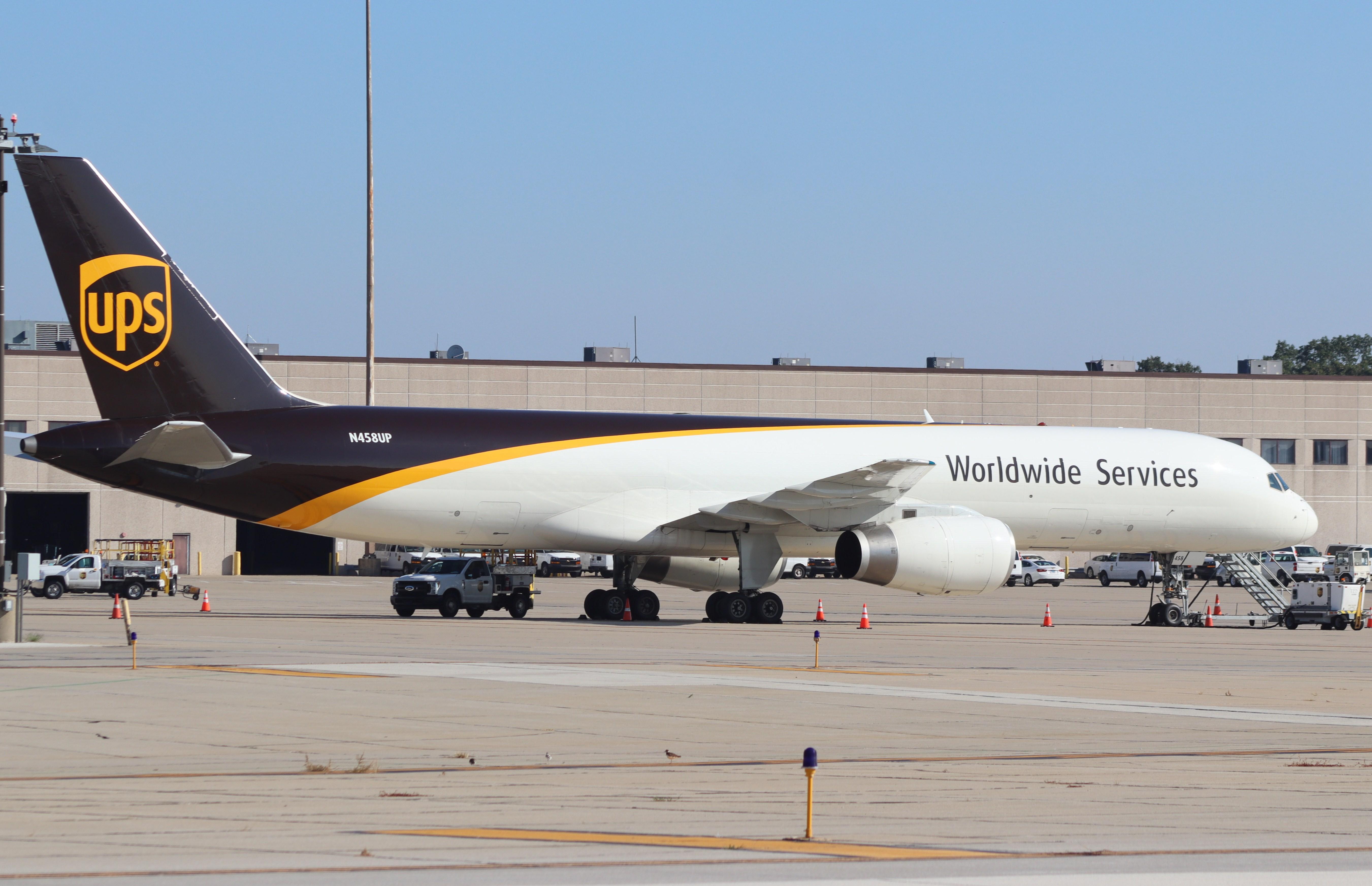 Aircraft N458UP, Boeing 757-24APF, at KRFD, photo by MarkPasqualino