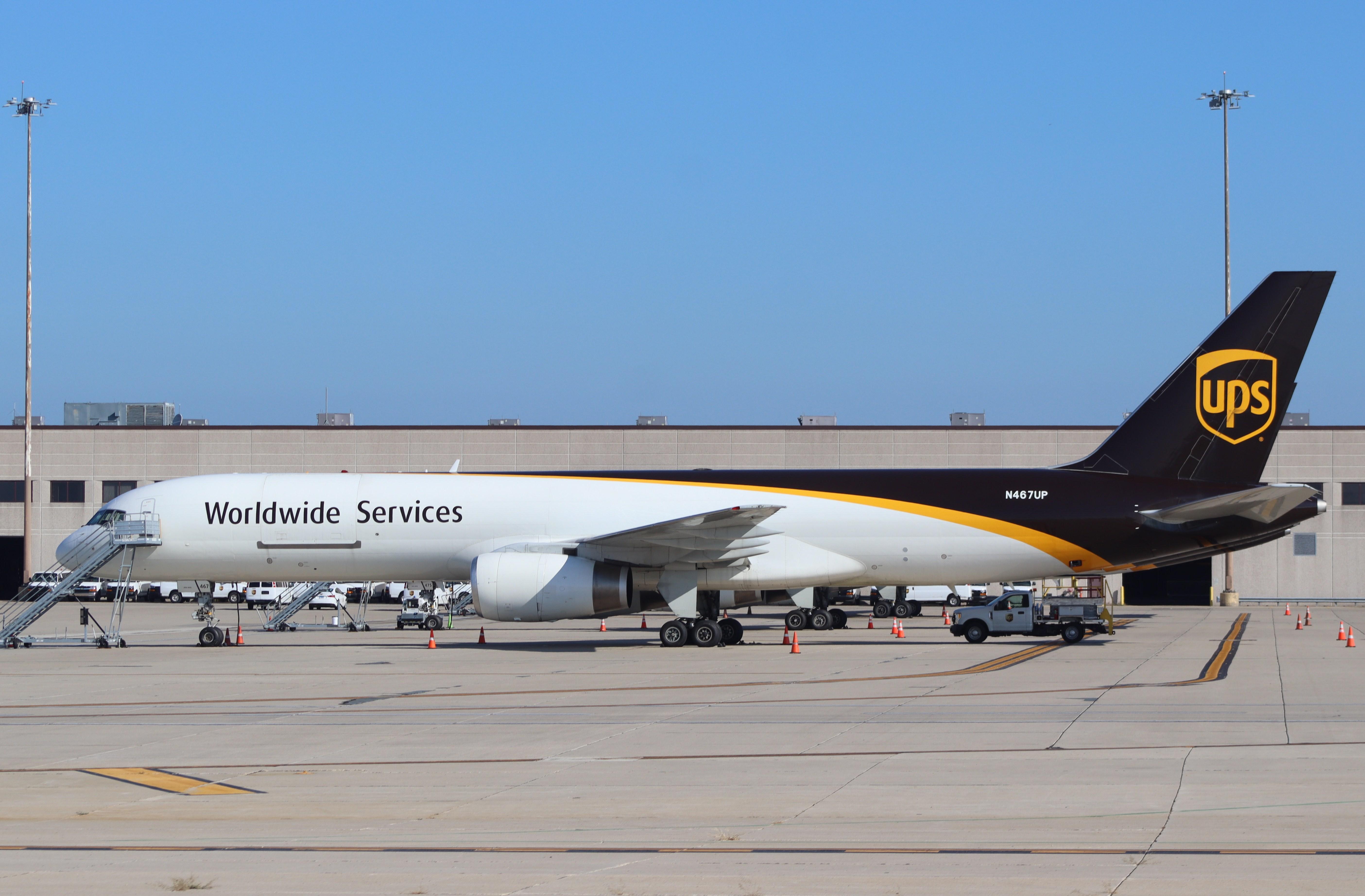 Aircraft N467UP, Boeing 757-24APF, at KRFD, photo by MarkPasqualino