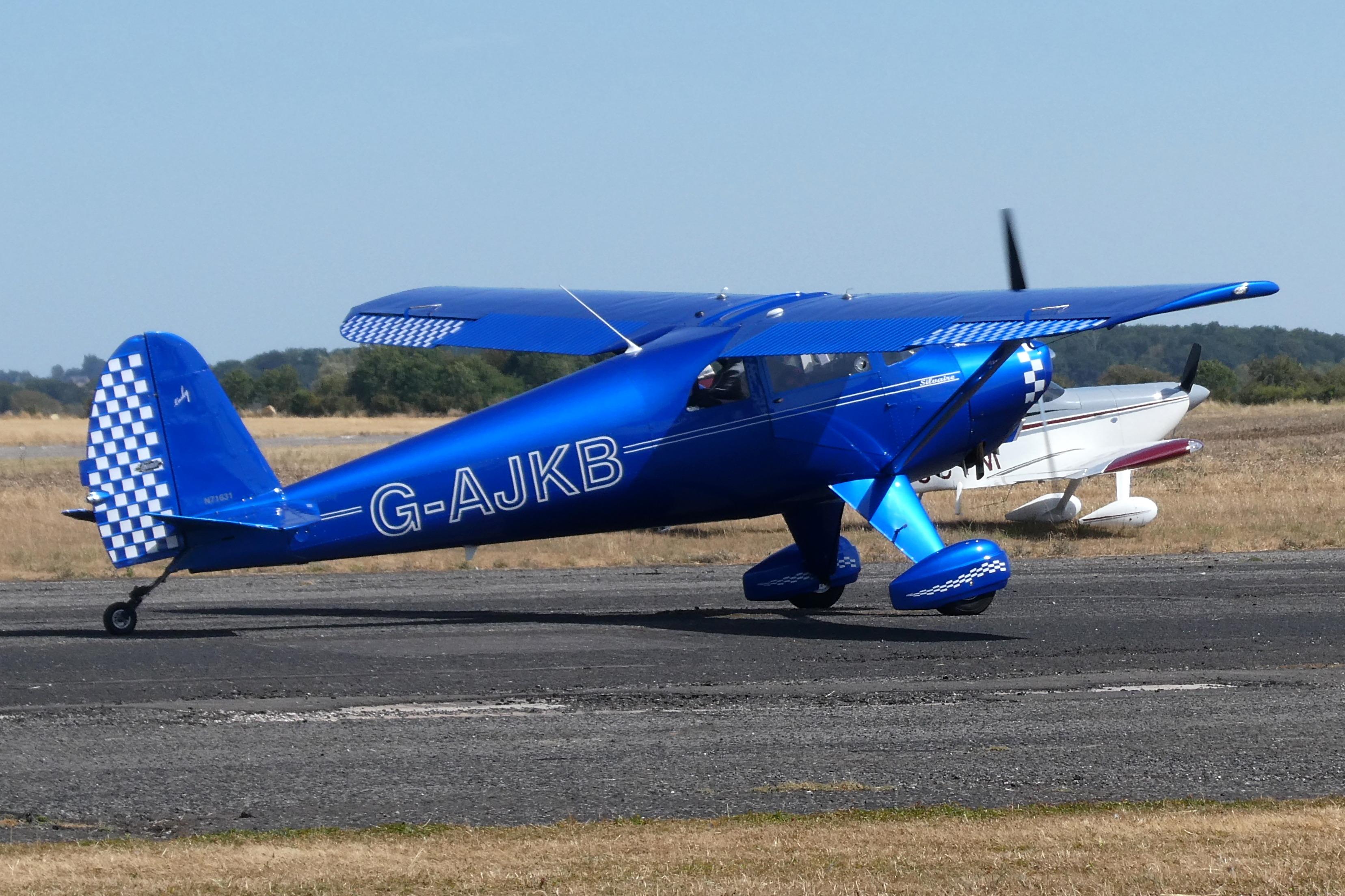 Aircraft G-AJKB, Just landed at Sturgate., at EGCS, photo by Graham Reeve