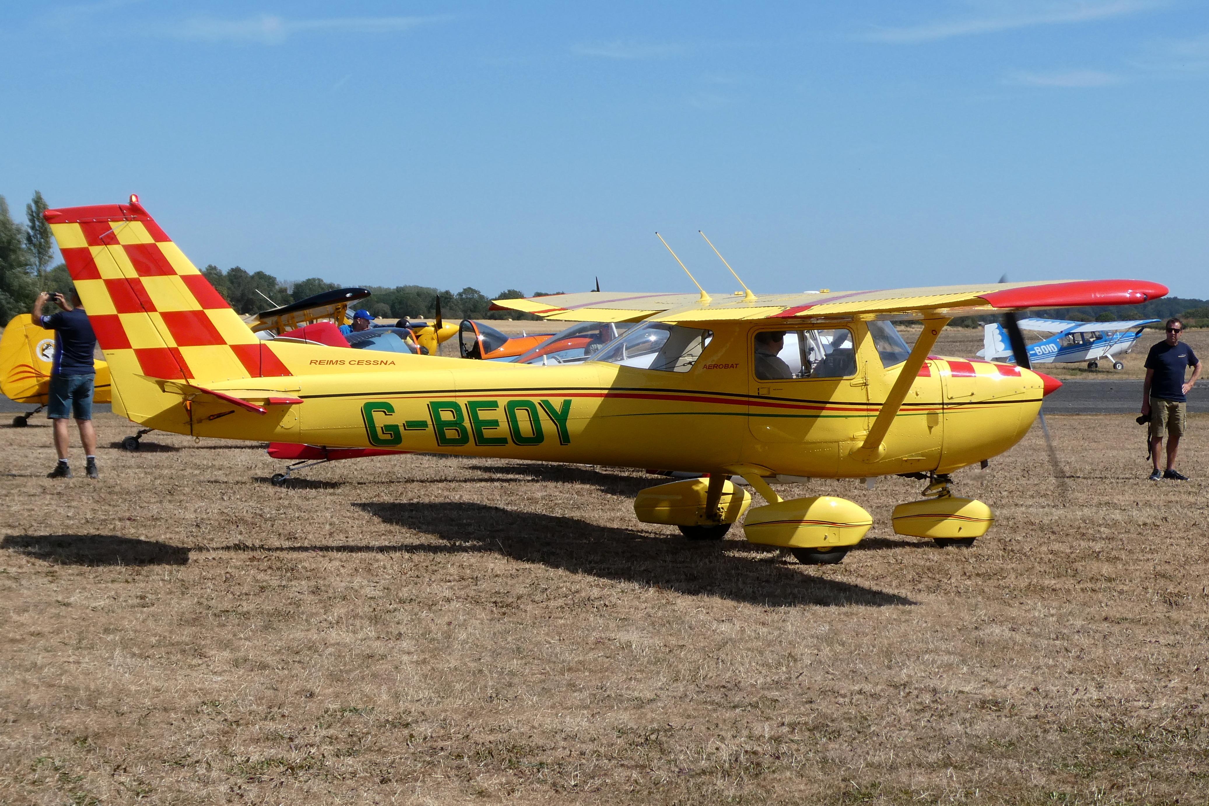 Aircraft G-BEOY, Parked at Sturgate., at EGCS, photo by Graham Reeve