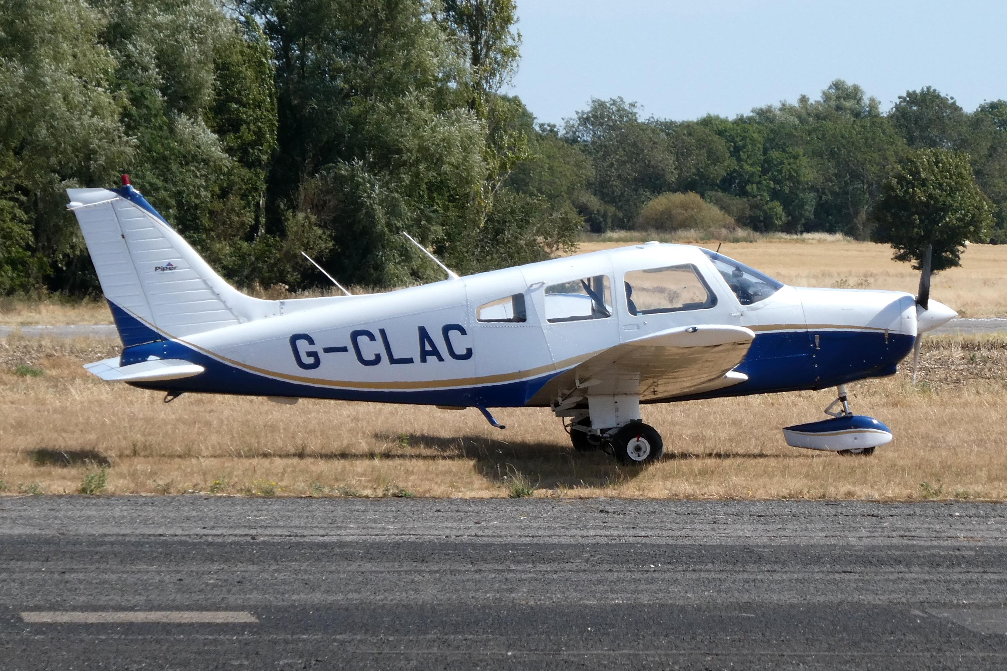 Aircraft G-CLAC, Parked at Sturgate., at EGCS, photo by Graham Reeve