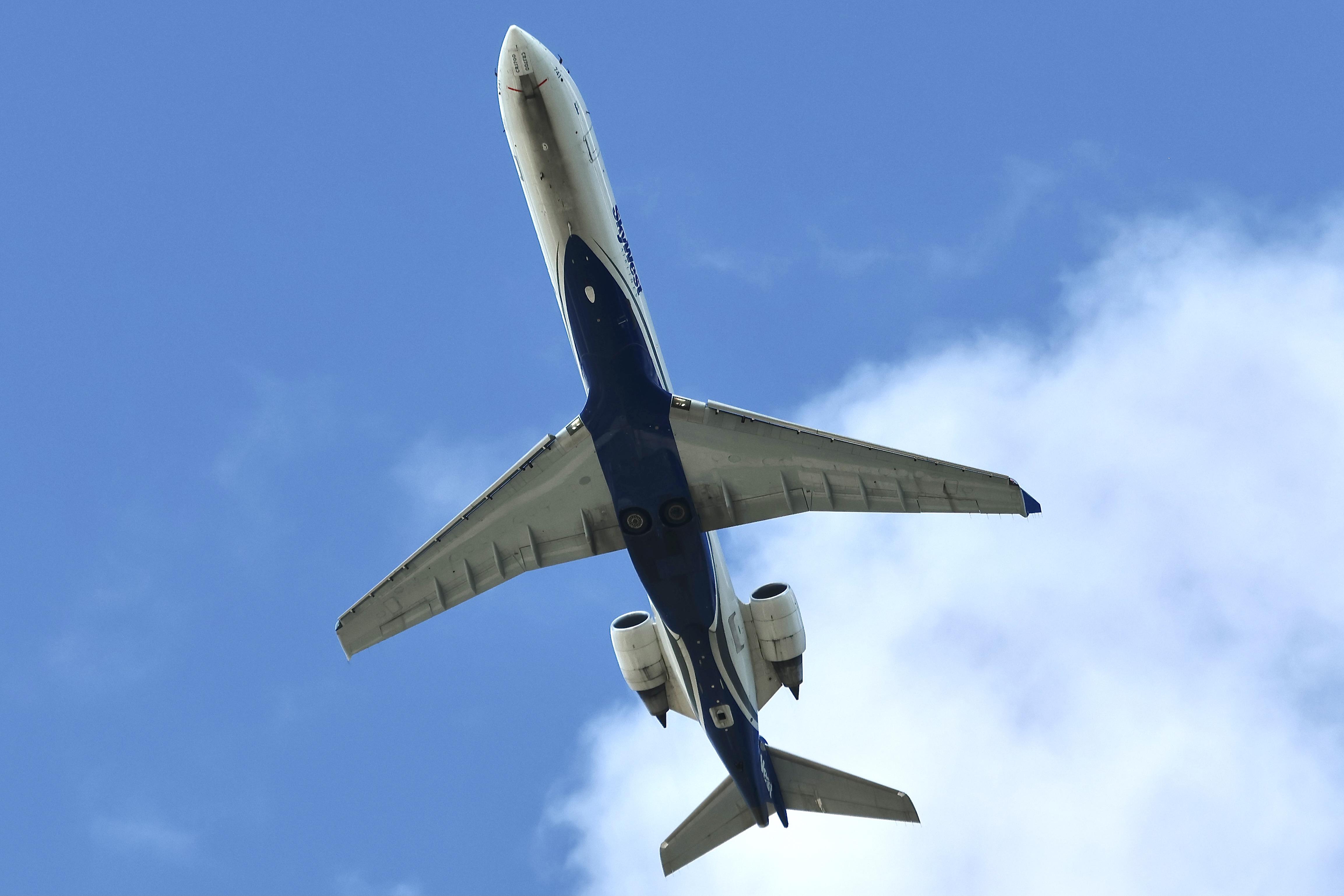 Aircraft N741EV, CRJ7 SkyWest / United Express Bombardier CRJ-701ER N741EV departing 28R KORD., at KORD, photo by MarkKalfas