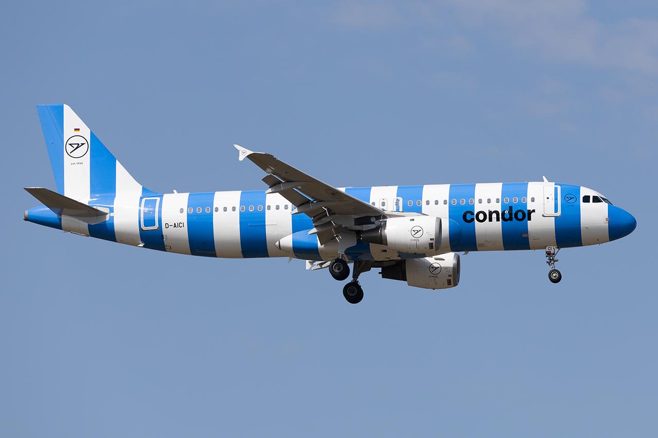 Aircraft D-AICI, Condor A320, at LOWW, photo by Andy Graf