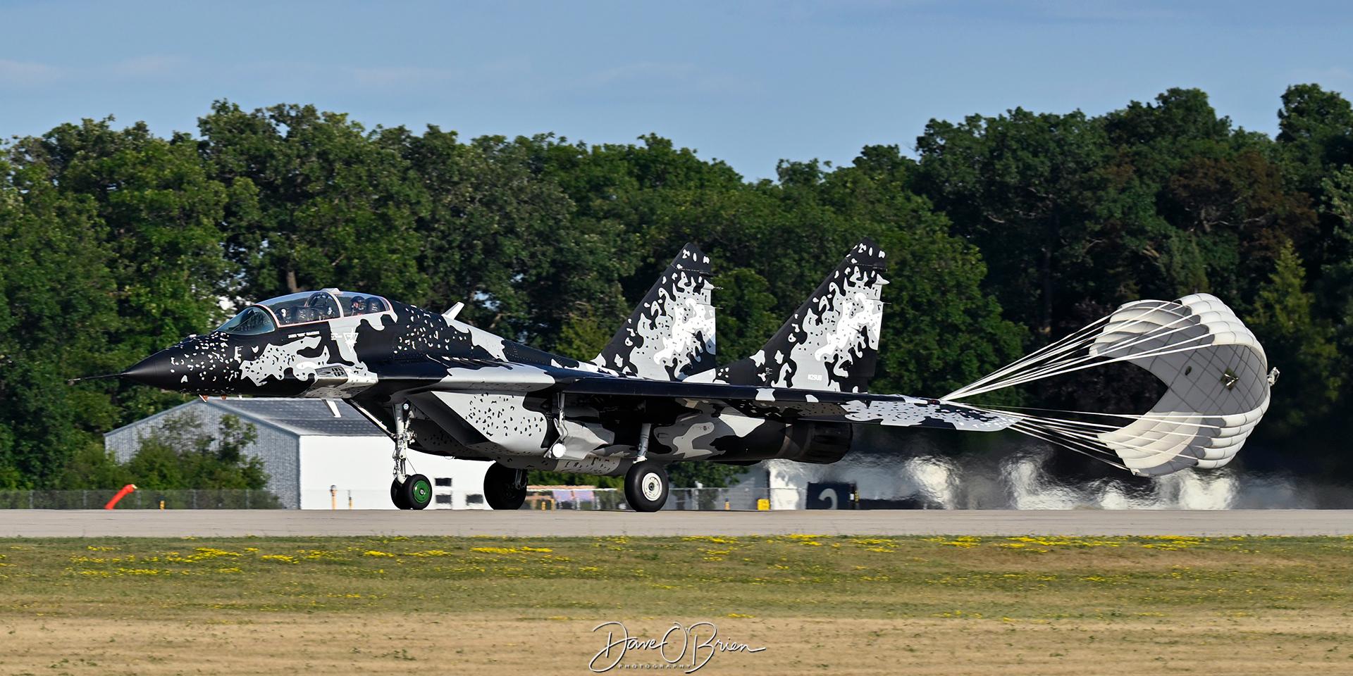 Aircraft N29UB, MIG-29UB owned by NASA's Jared Isaacman, at KOSH, photo by topgunphotography