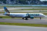 Aircraft N718FR, Frontier A321 "Cali the mountain lion", at KBOS, photo by FerryPNL