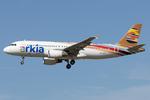 Aircraft 4X-AGO, Arkia A320, at LOWW, photo by Andy Graf