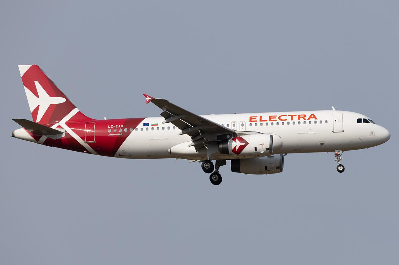 Aircraft LZ-EAD, Electra A320, at LOWW, photo by Andy Graf