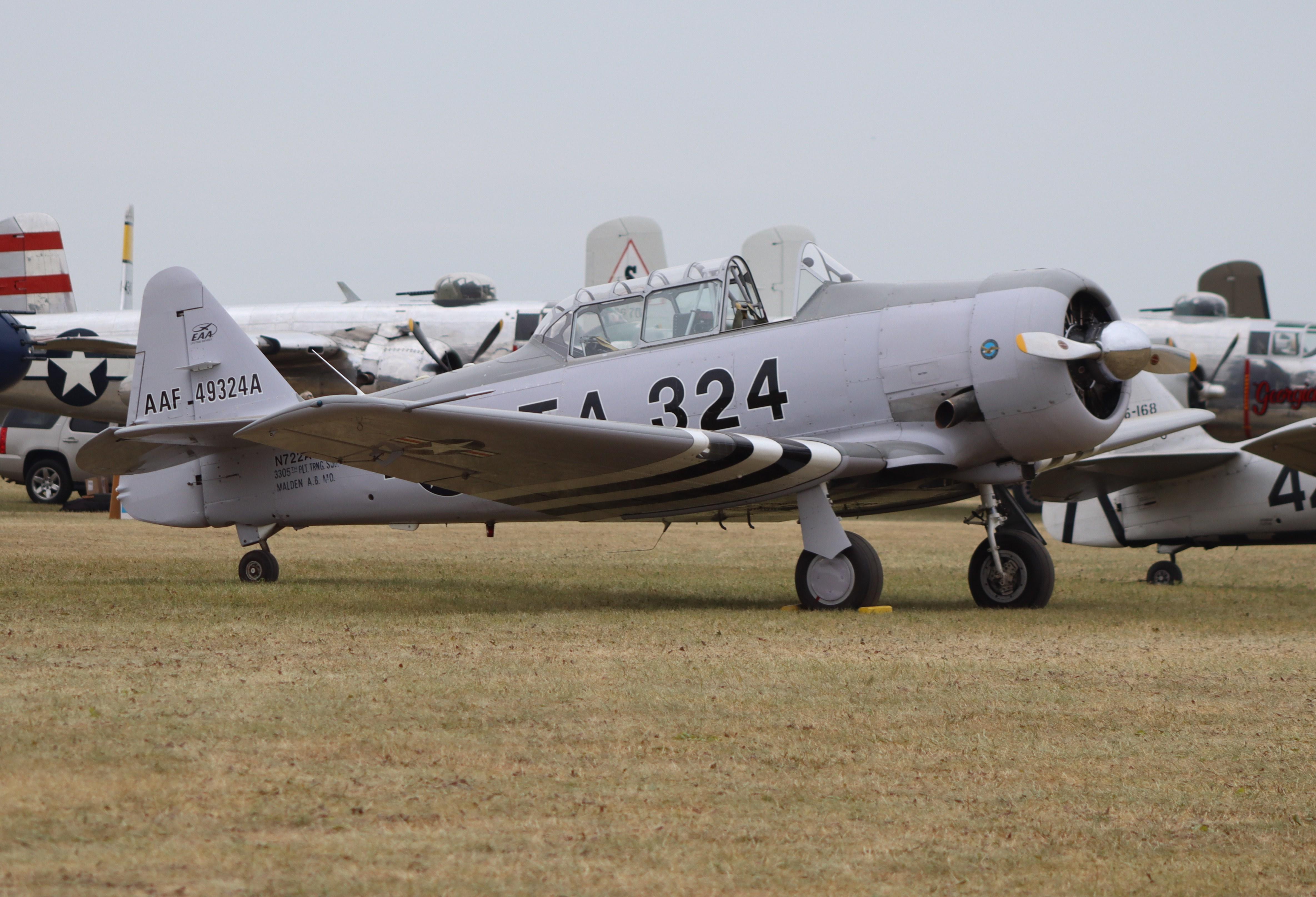 Aircraft N722AC, North American AT-6G, at KOSH, photo by MarkPasqualino