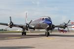 Aircraft OE-LDM, Flying Bulls DC6, at LOWL, photo by Andy Graf