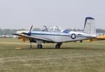 Aircraft N34AT, Beech T-34A, at KOSH, photo by MarkPasqualino
