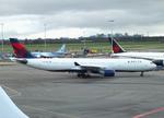 Aircraft N804NW, Airbus A330-323 of Delta Airlines at Amsterdam Schiphol airport, at EHAM, photo by iwarnecke