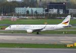 Aircraft D-AGMP, EMBRAER 190AR (ERJ-190-100IGW) of German Airways (flying for KLM Cityhopper) at Amsterdam Schiphol airport, at EHAM, photo by iwarnecke
