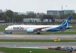 Aircraft LN-FNC, Boeing 787-9 Dreamliner of IndiGo at Amsterdam Schiphol airport, at EHAM, photo by iwarnecke