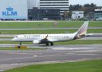 Aircraft D-AJHW, EMBRAER 190LR (ERJ-190-100LR) of German Airways (flying for KLM Cityhopper) at Amsterdam Schiphol airport, at EHAM, photo by iwarnecke