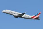 Aircraft N120HQ, American Eagle ERJ175 departing, at KBOS, photo by FerryPNL